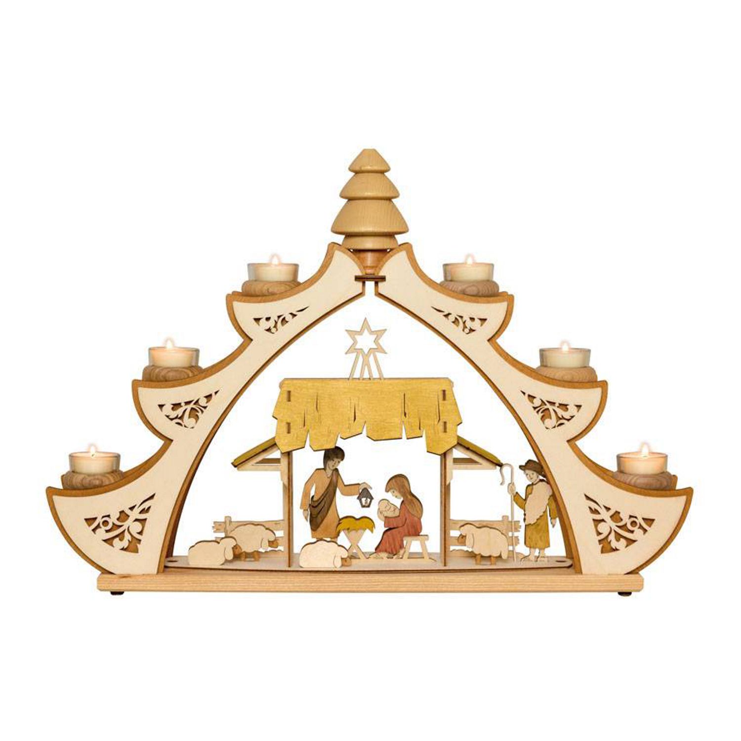 Arc Nativity scene with smoking function