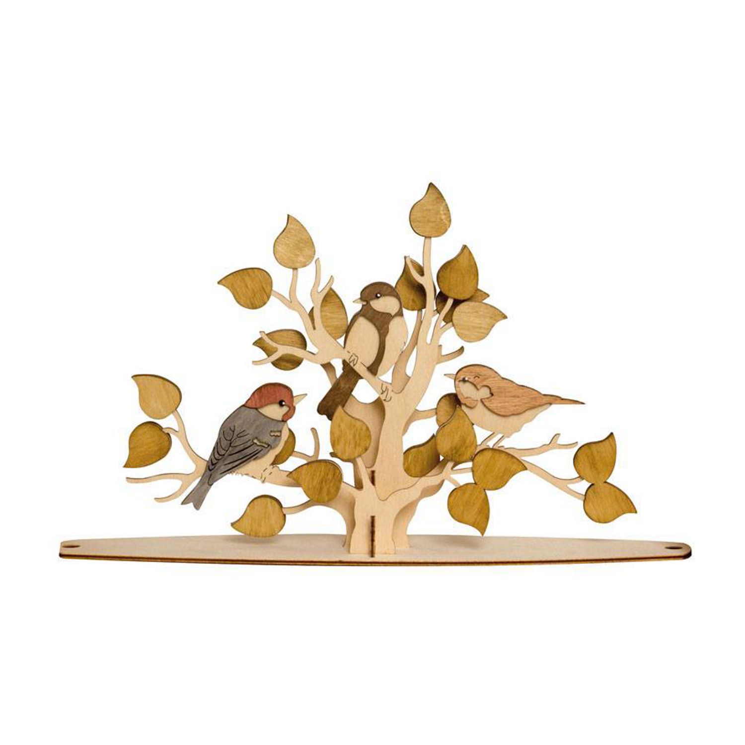 Replacement motif for tealight arch with smoked fir, bird motif