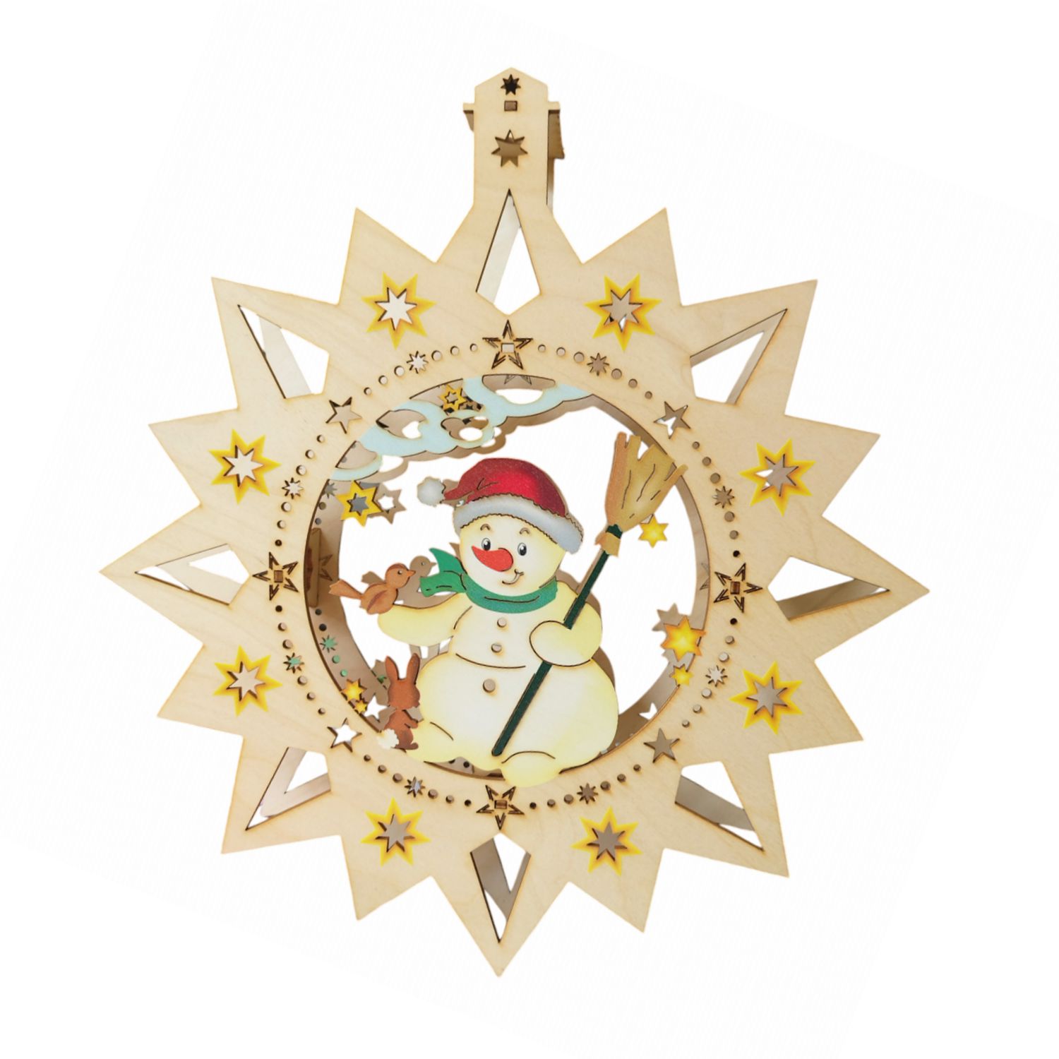 Window picture snowman, electric