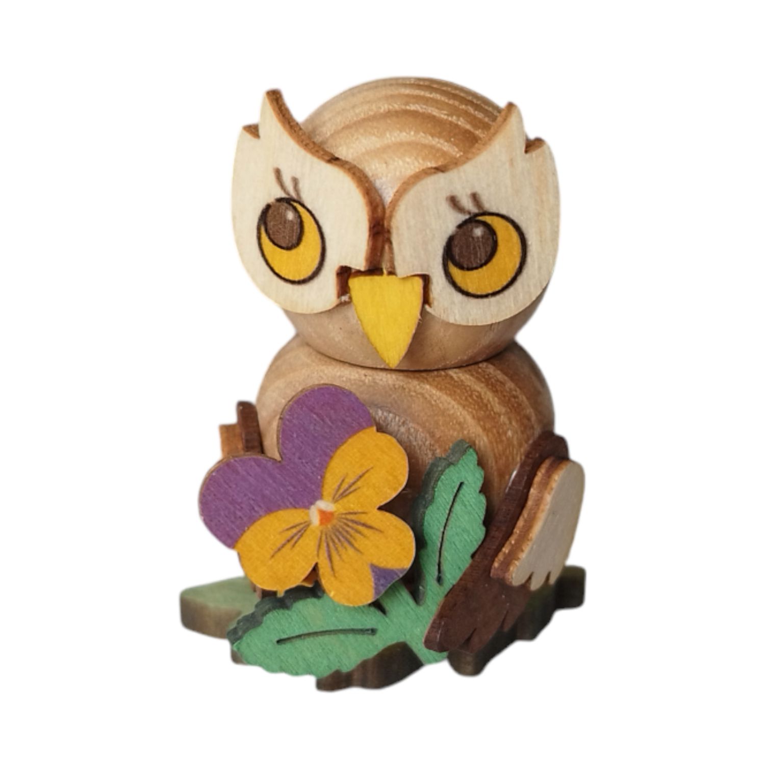 Owl child with flower