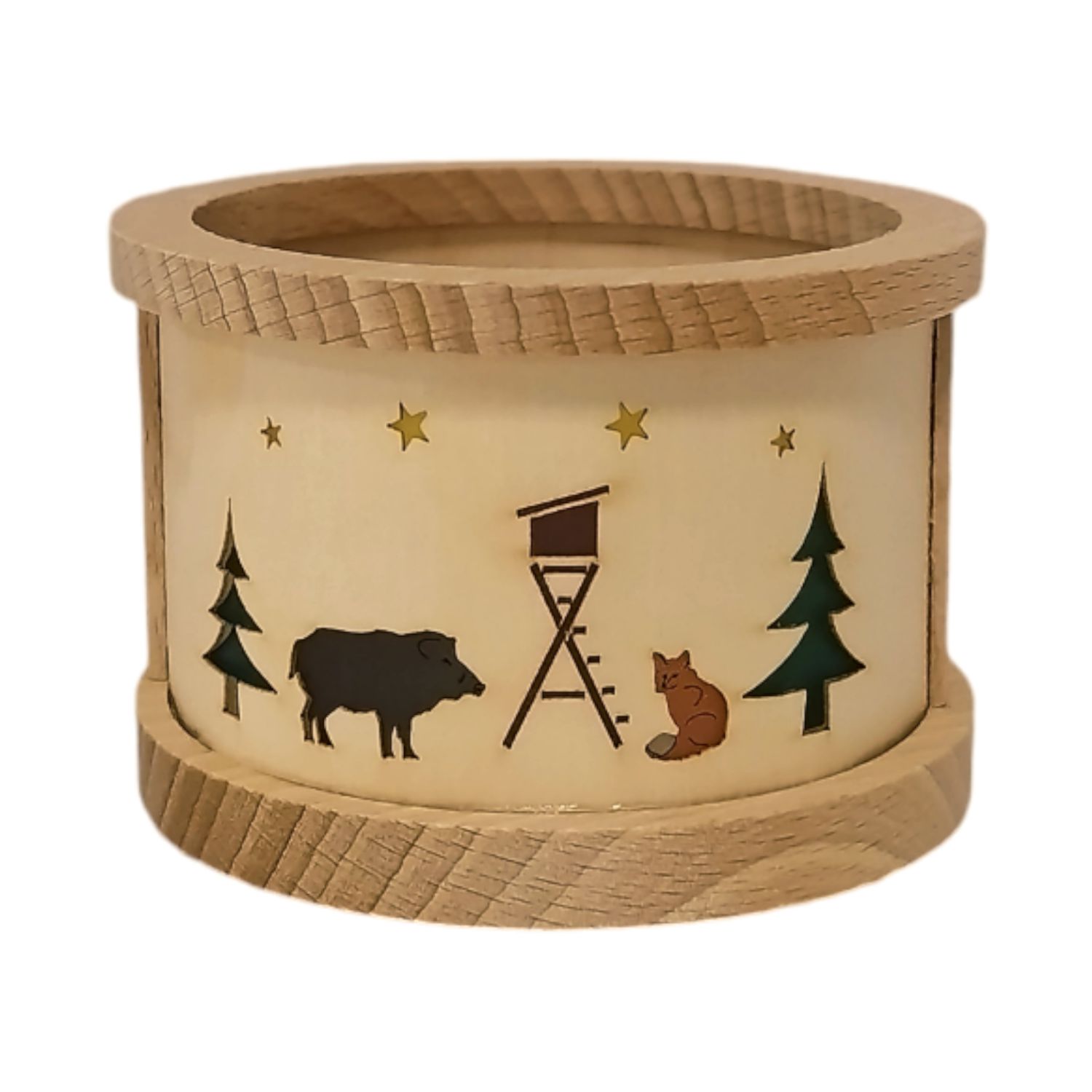 Tealight lantern forest motif