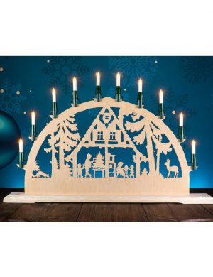 Narva candle arch chain with 10 mini candles, red