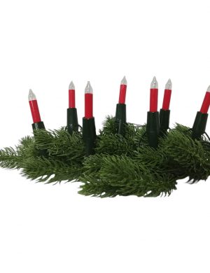 Narva Innenlichterkette mit Minischaftkerzen, rot