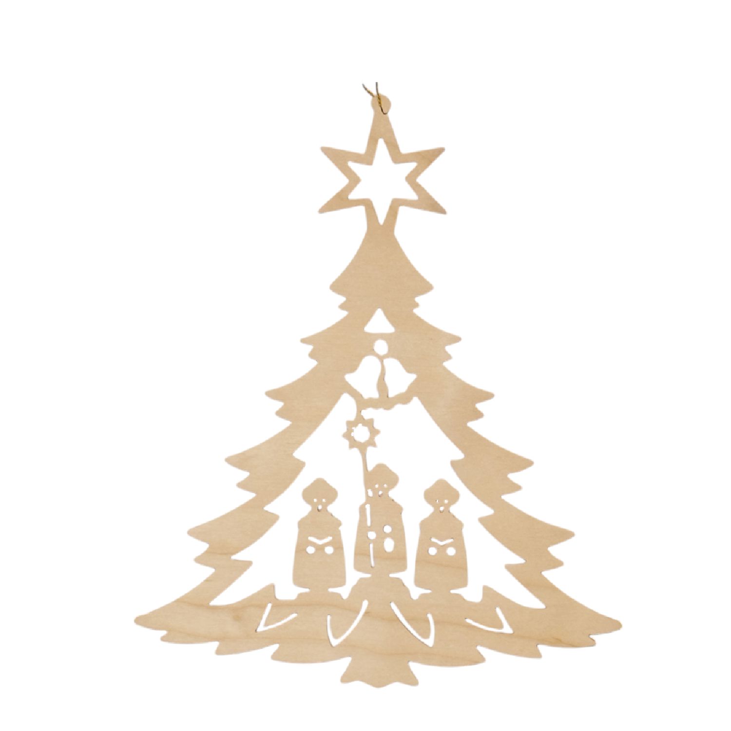 Fensterbild Tannenbaum mit Kurrende
