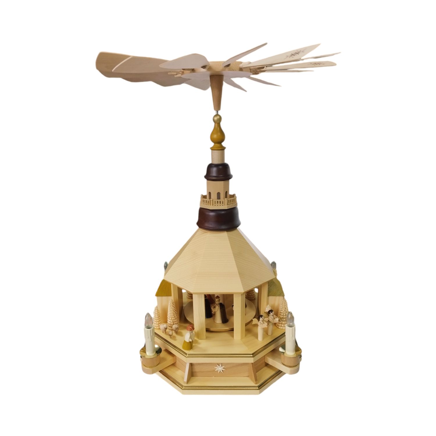 Pyramid of Christ's Birth natural, electrically illuminated