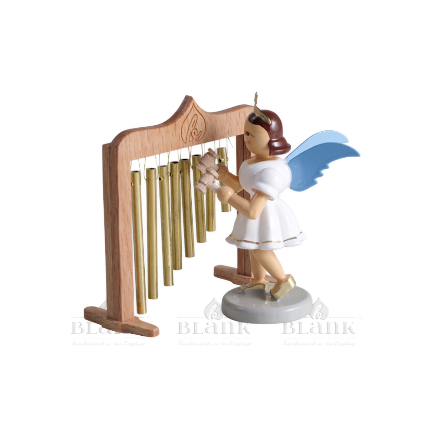 short-skirted angel with tubular bells