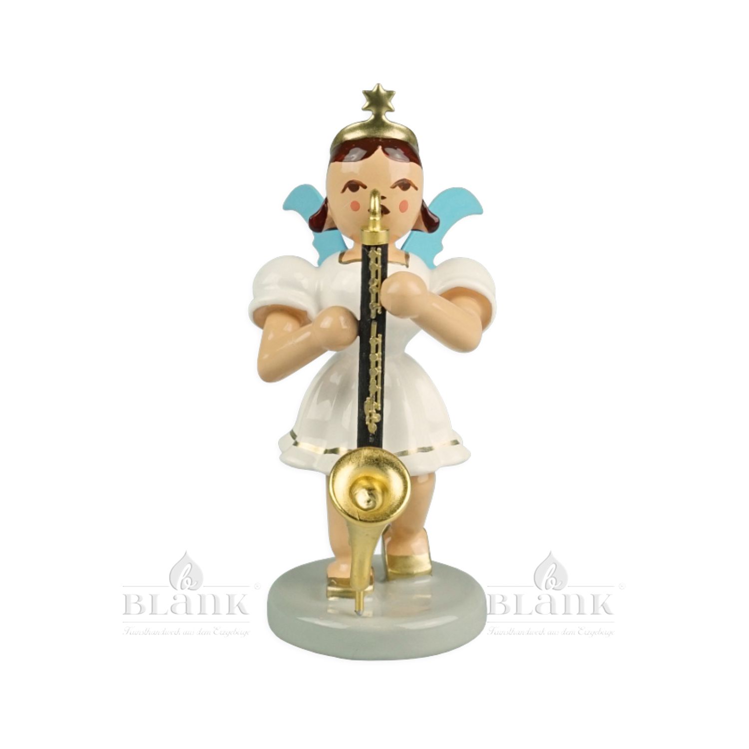 Blank short skirt angel with bass clarinet, colored