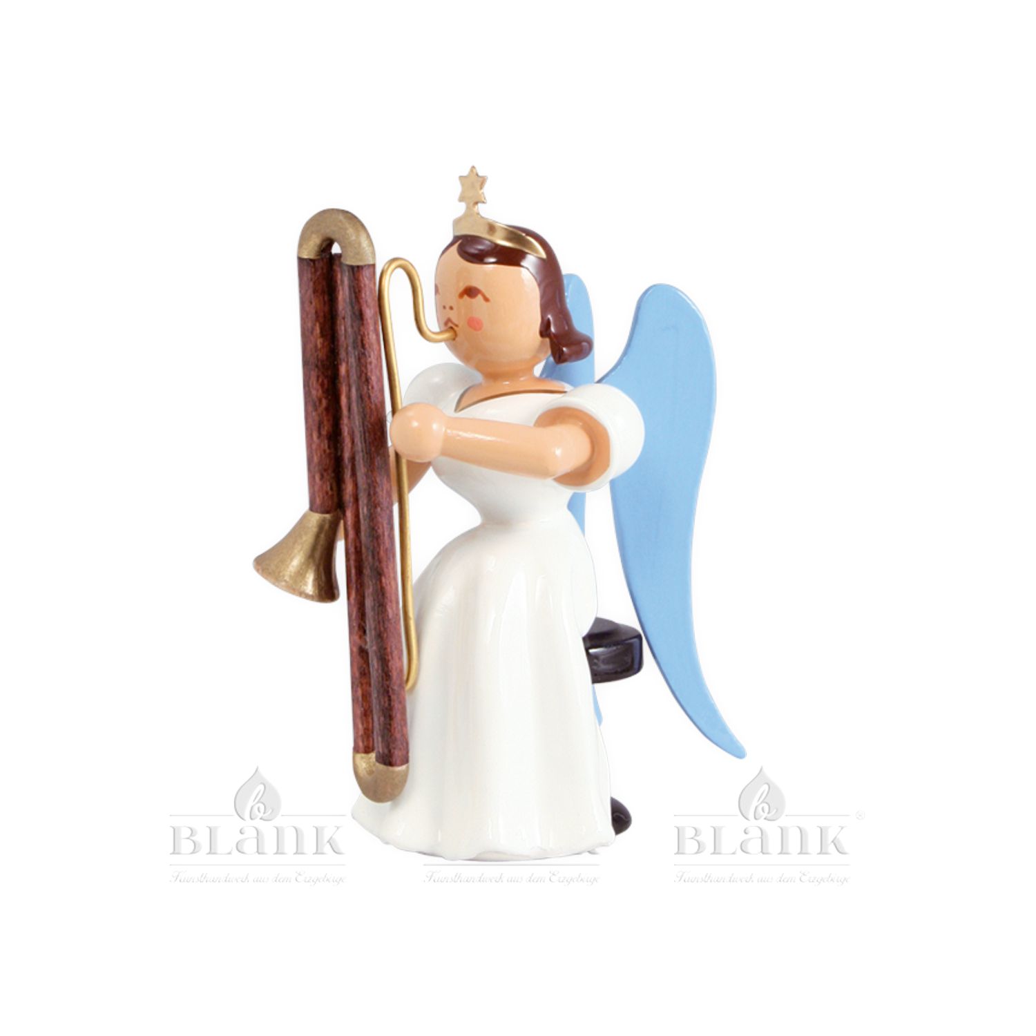 Blank Long Robe Angel with Contrabassoon, colored