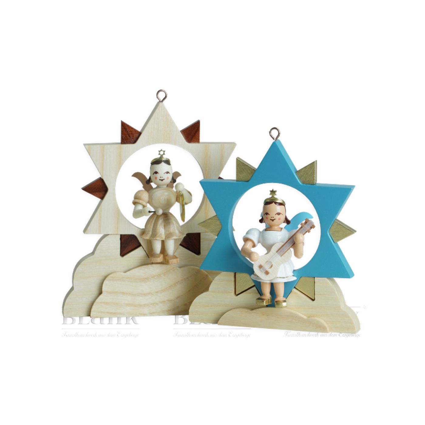Blank star holder for angel in star, natural
