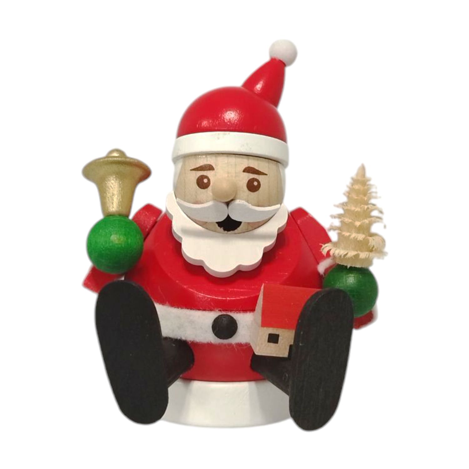 Mini ball smoker Santa Claus, sitting