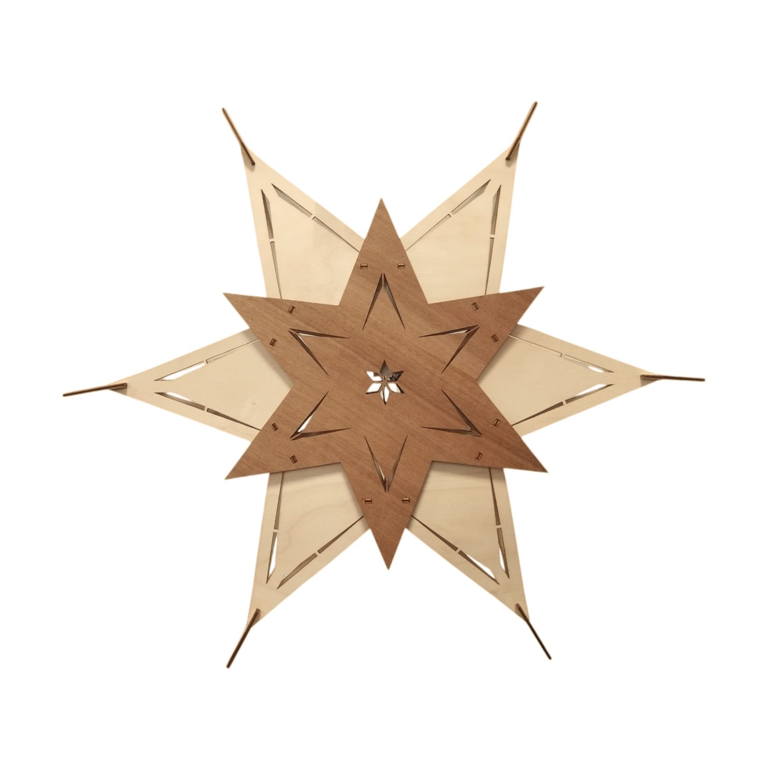 Window star 2-color with stripes, electric