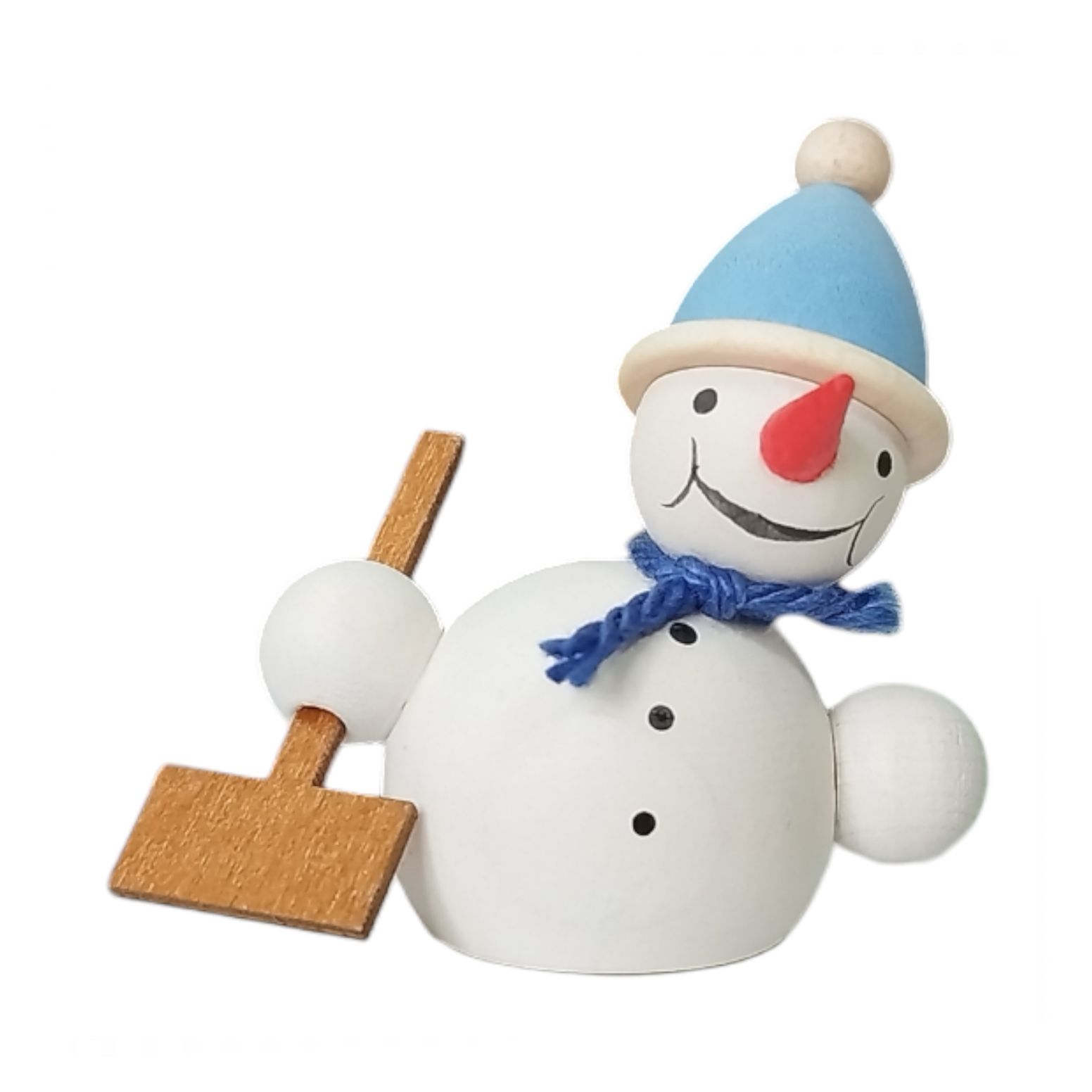 snowman with snow shovel