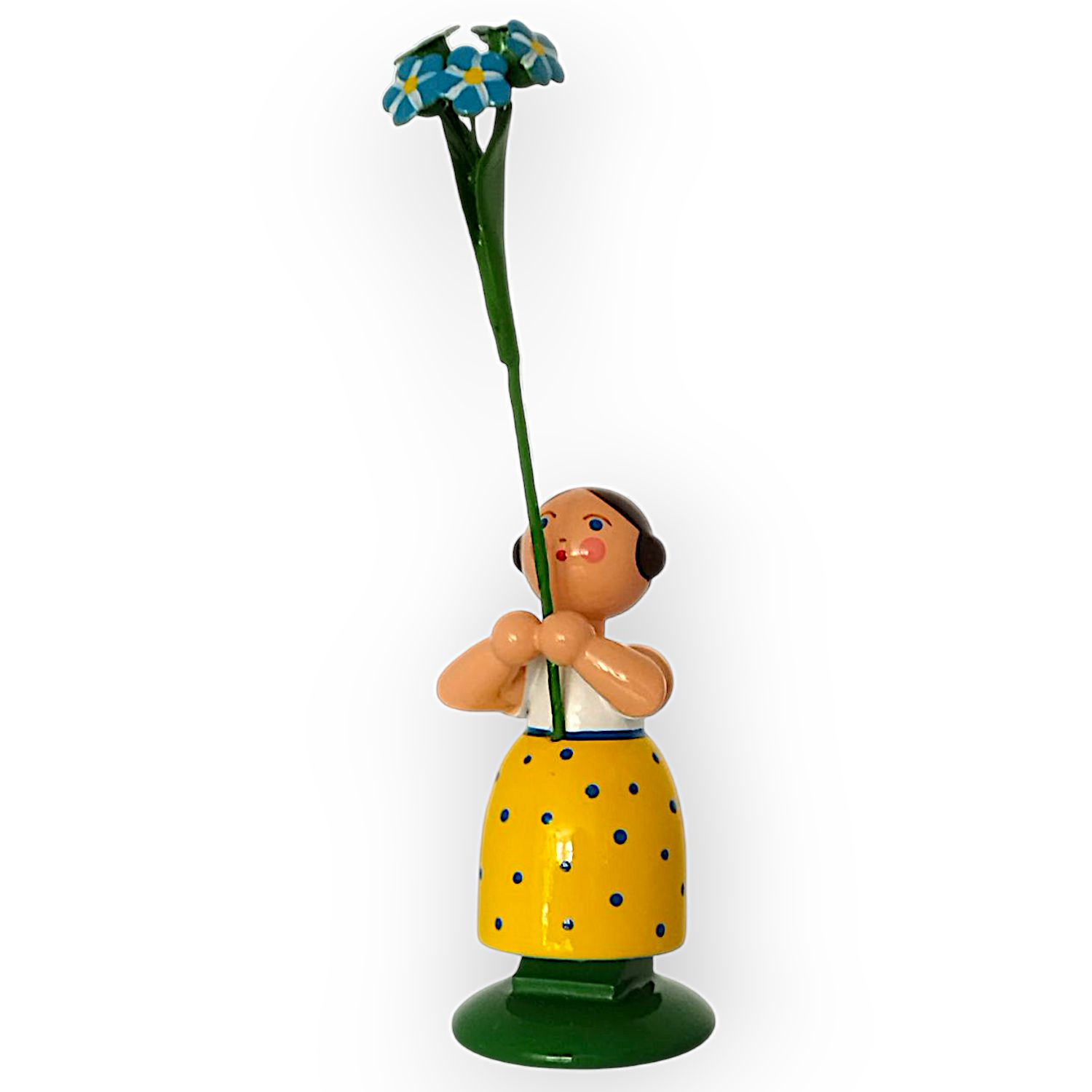 Flower child girl with forget-me-not