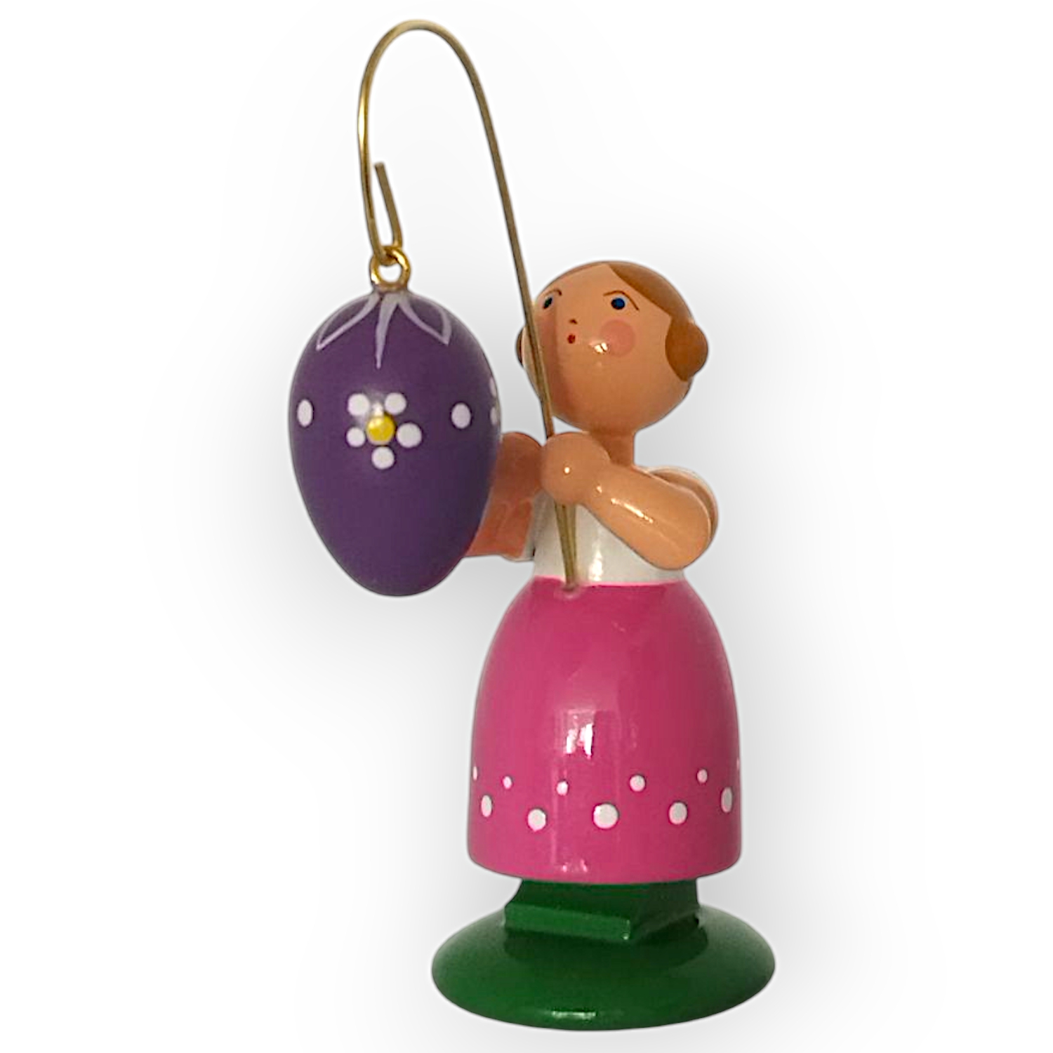 Easter girl with purple egg