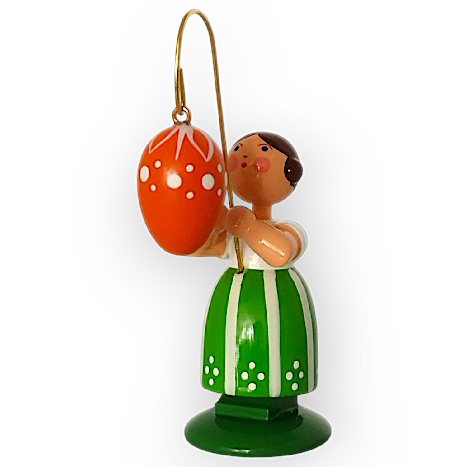 Easter girl with orange egg