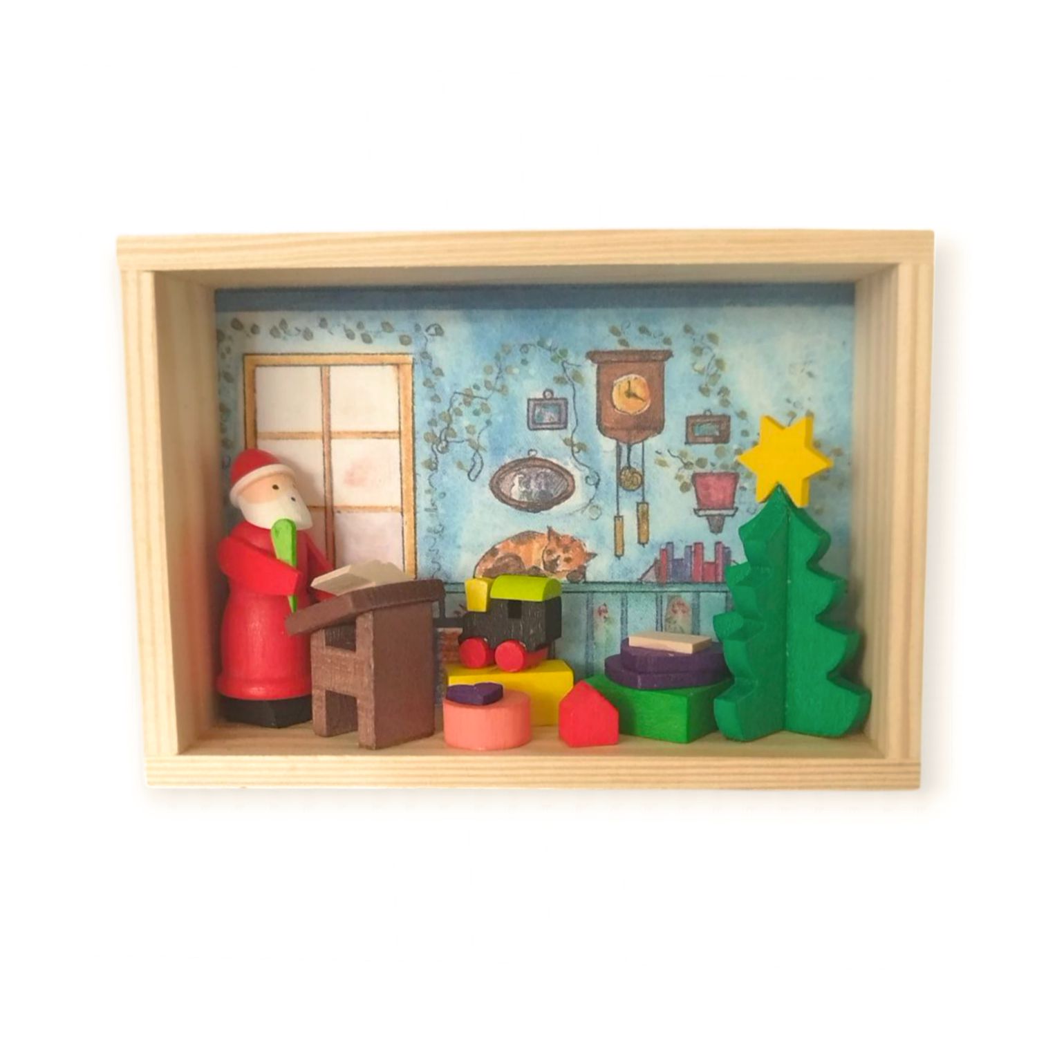 Santa Claus greeting box with wish list
