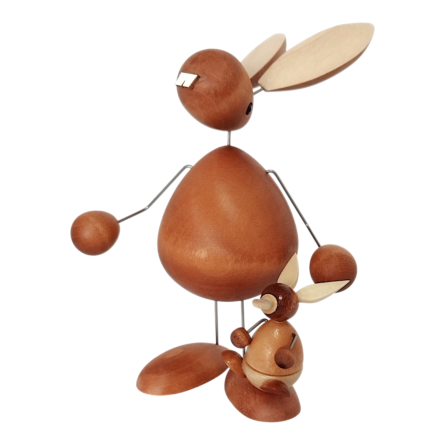 Rabbit man figure with child