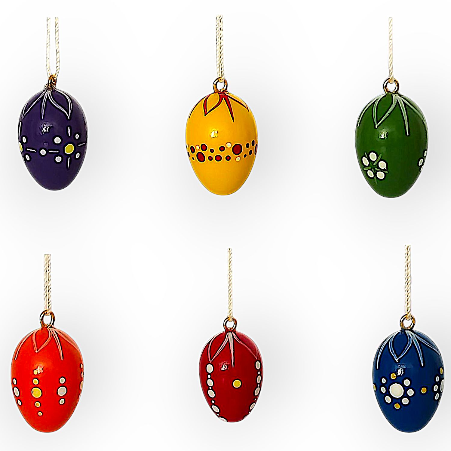 Easter egg decorations, 6 pieces, set of 2