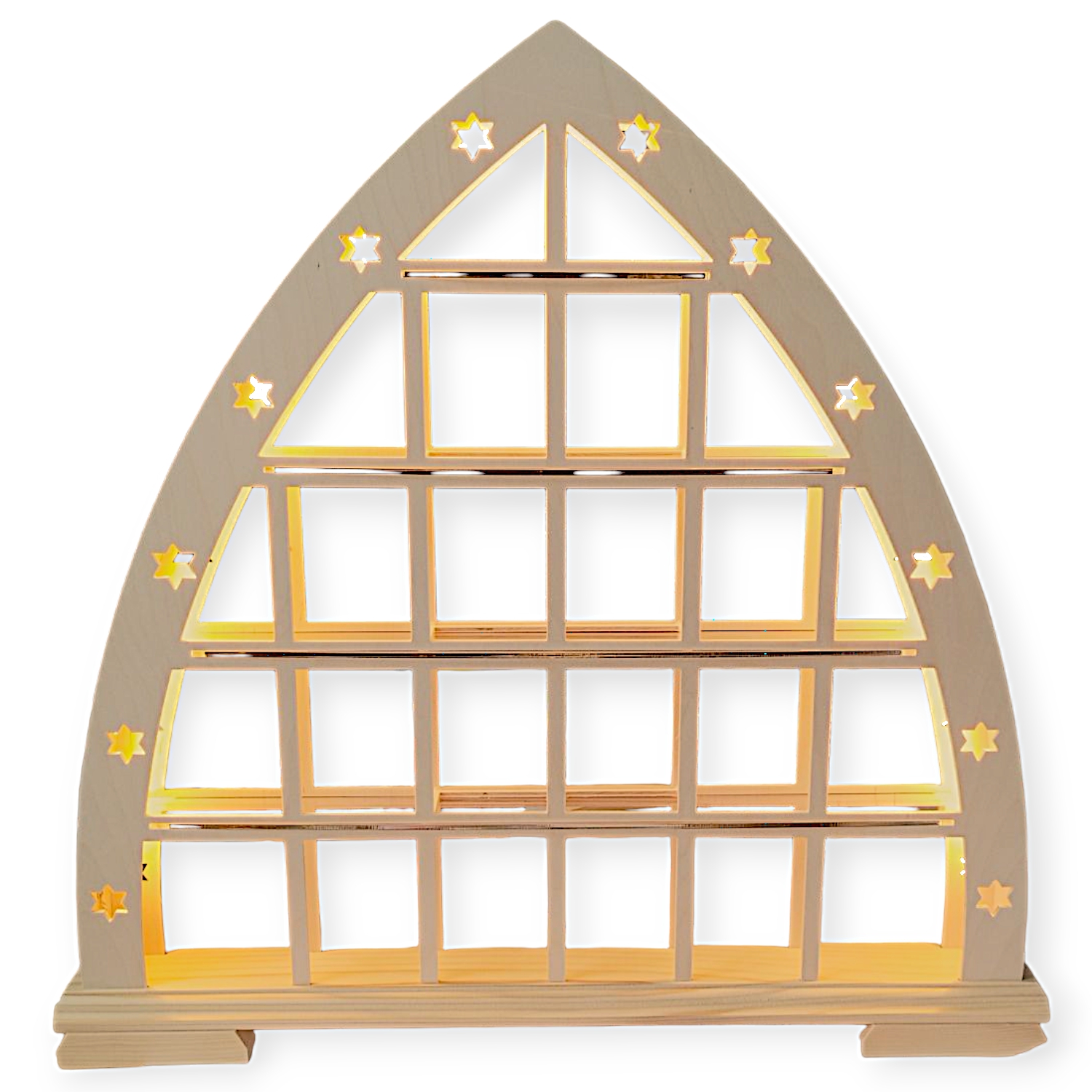 light arch Advent calendar, gothic