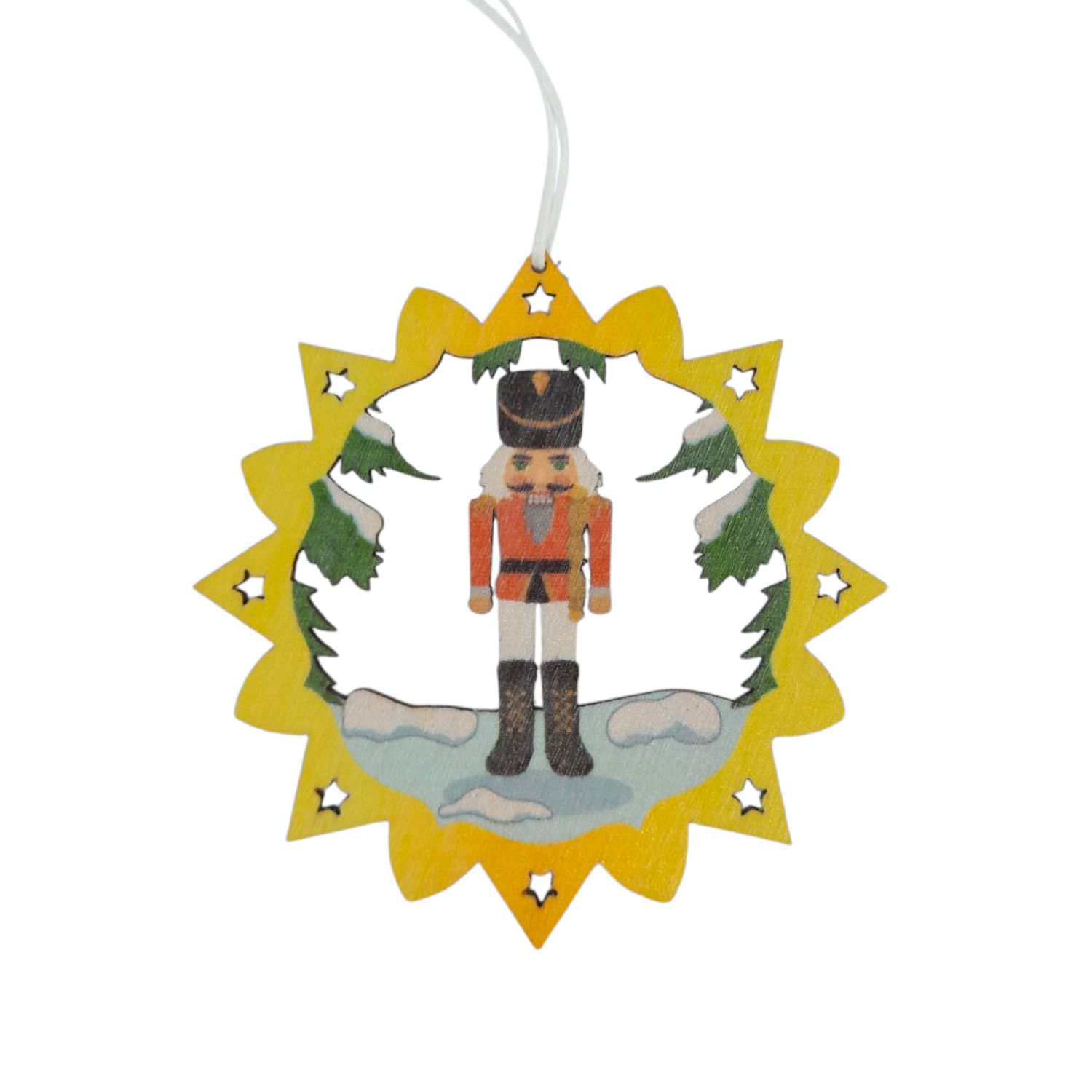 Erzgebirge tree curtain Nutcracker, colored
