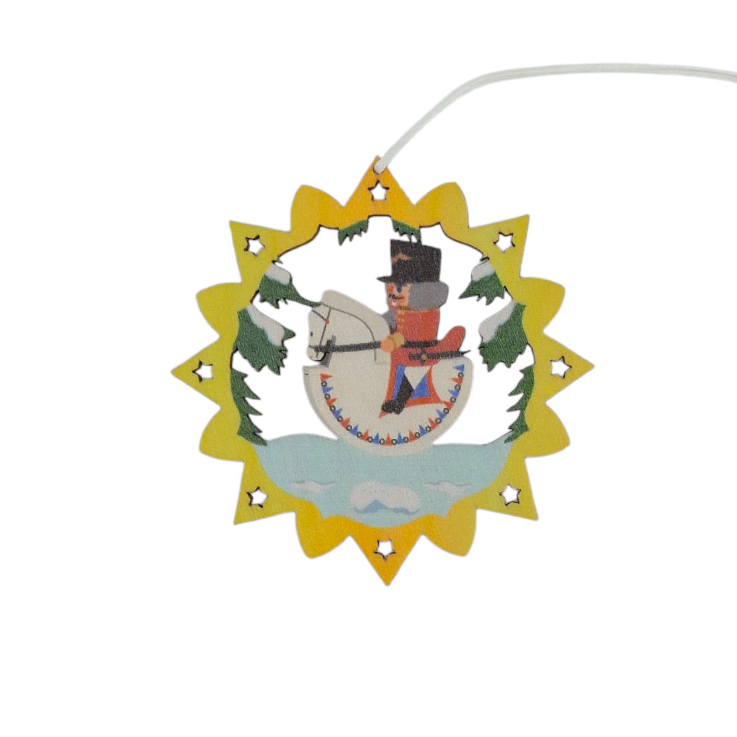 Erzgebirge tree curtain little rider, colored