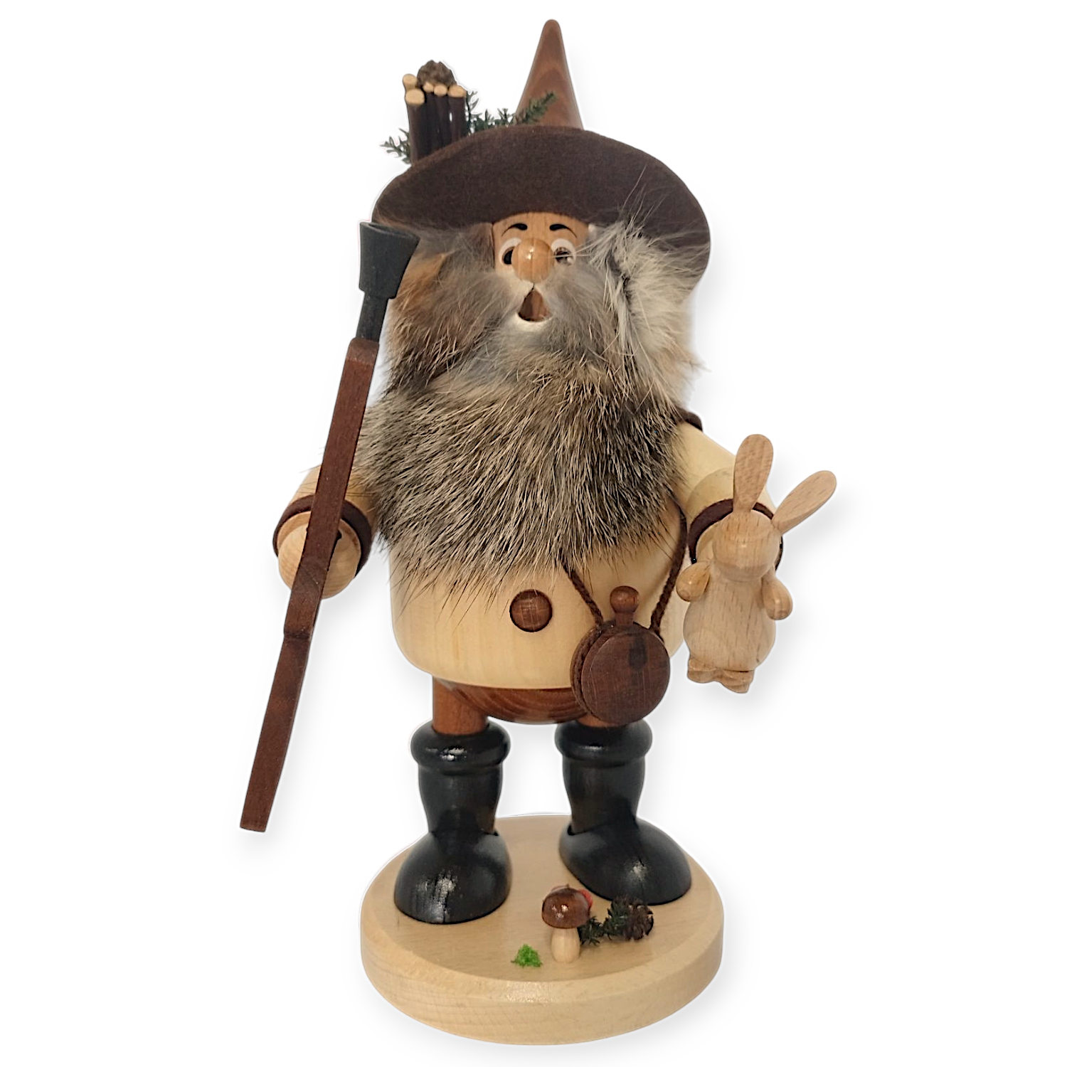 Smoking man robber gnome poacher, natural