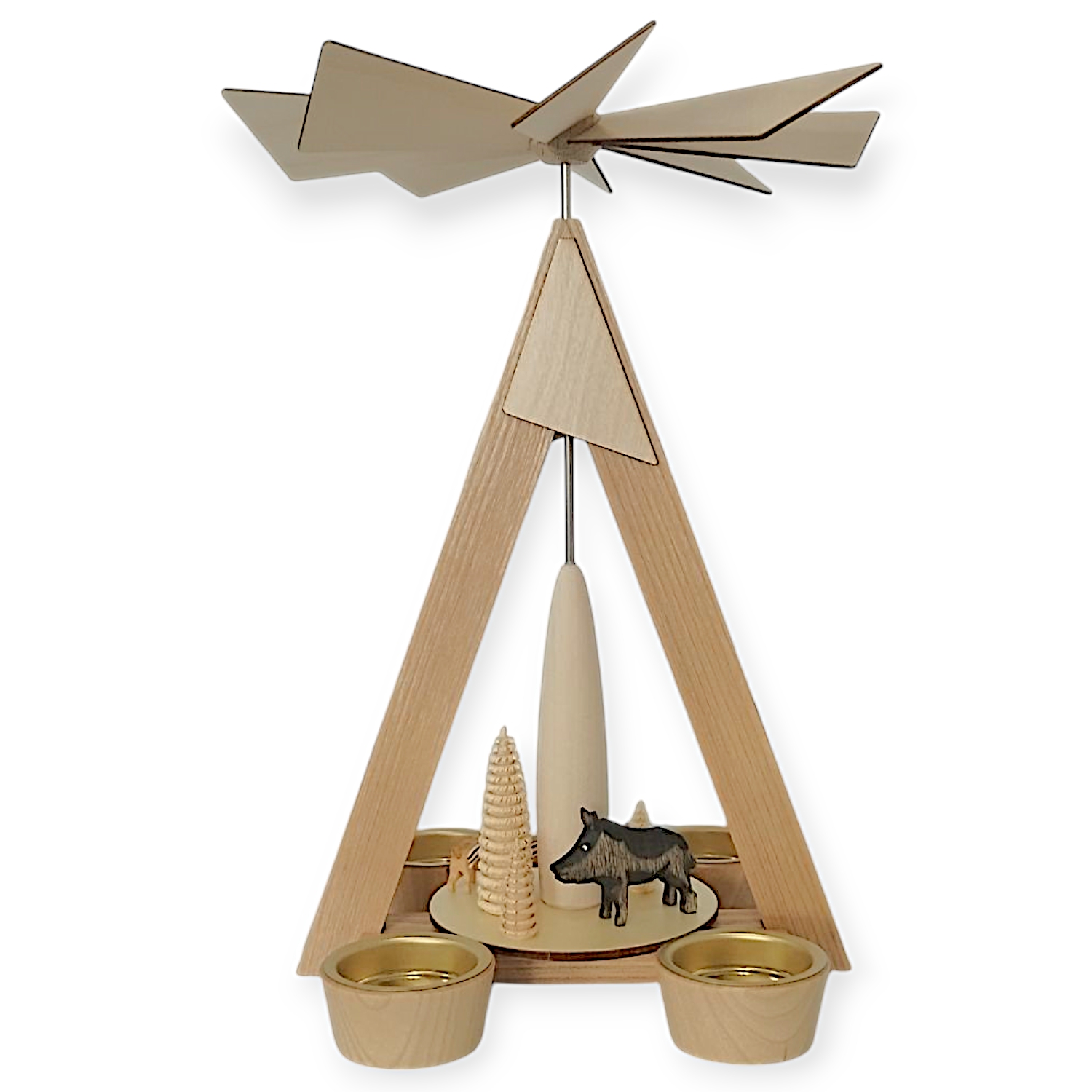 Tealight pyramid wild boar, natural