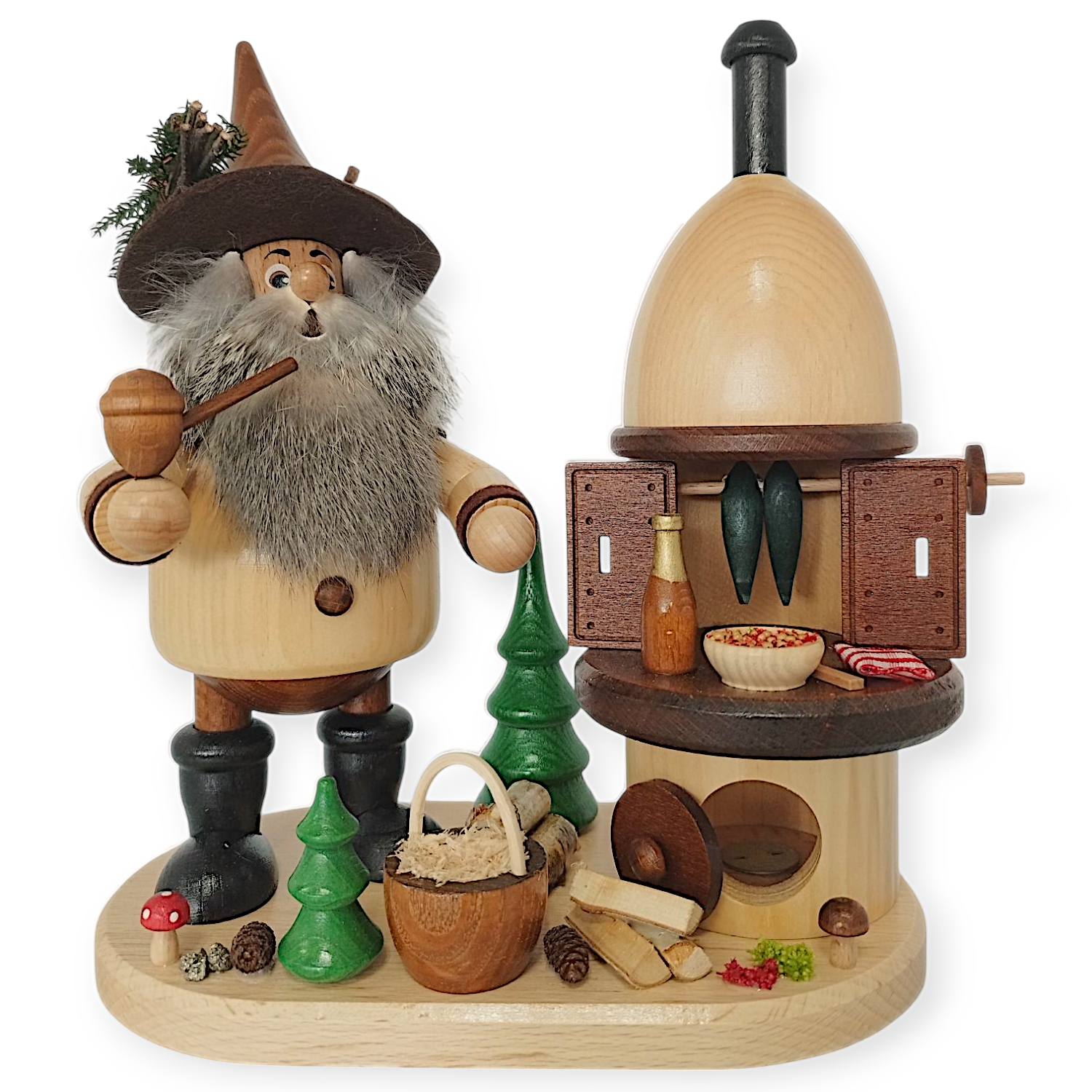 Smoking man gnome at the smoker