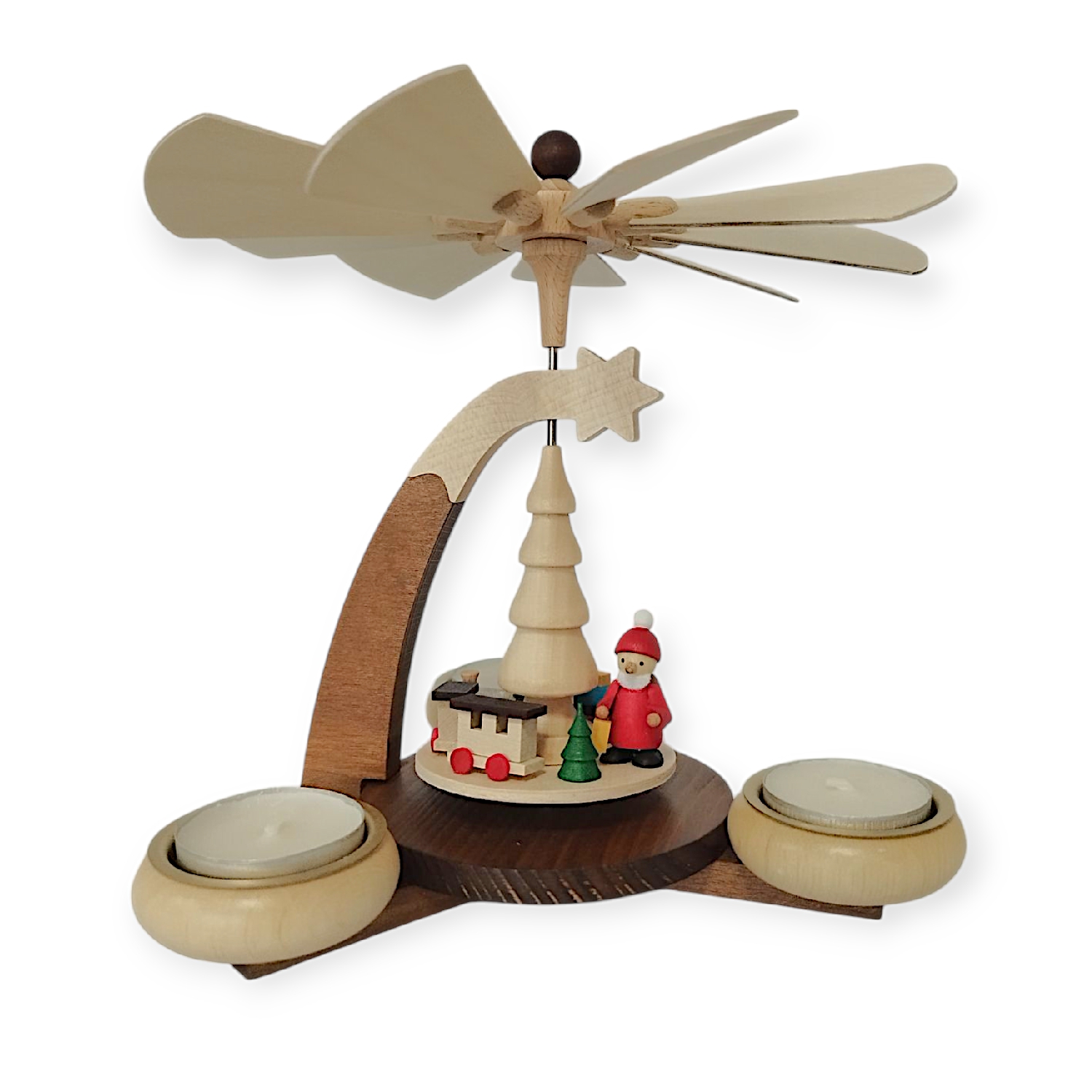Design tealight pyramid Santa Claus with sleigh