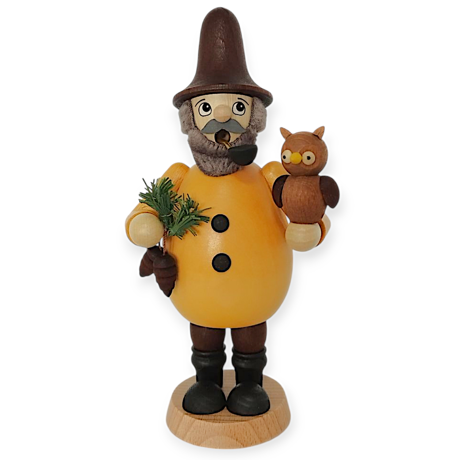 Smoker forest gnome with owl