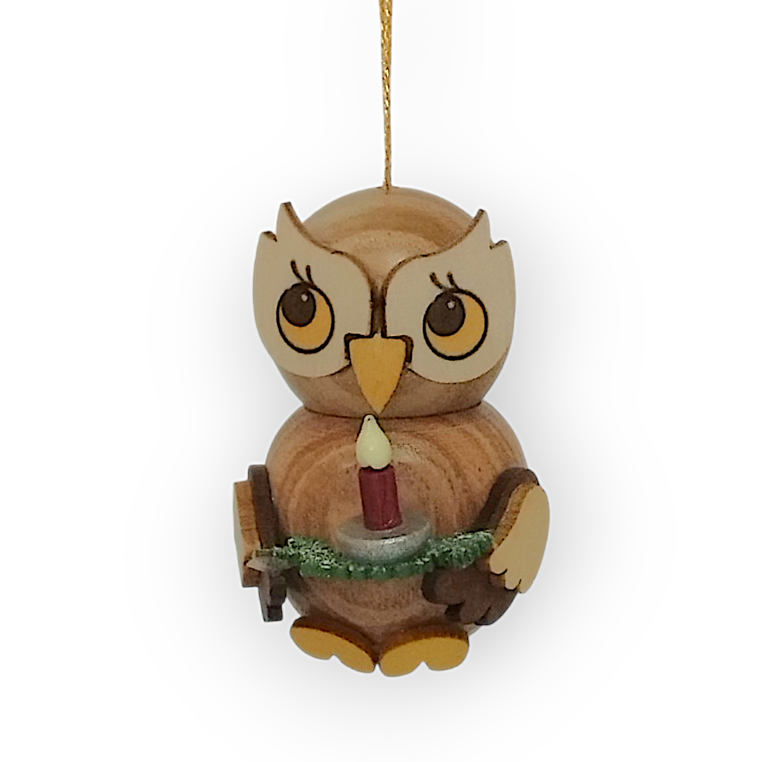 Hanging owl child with candle