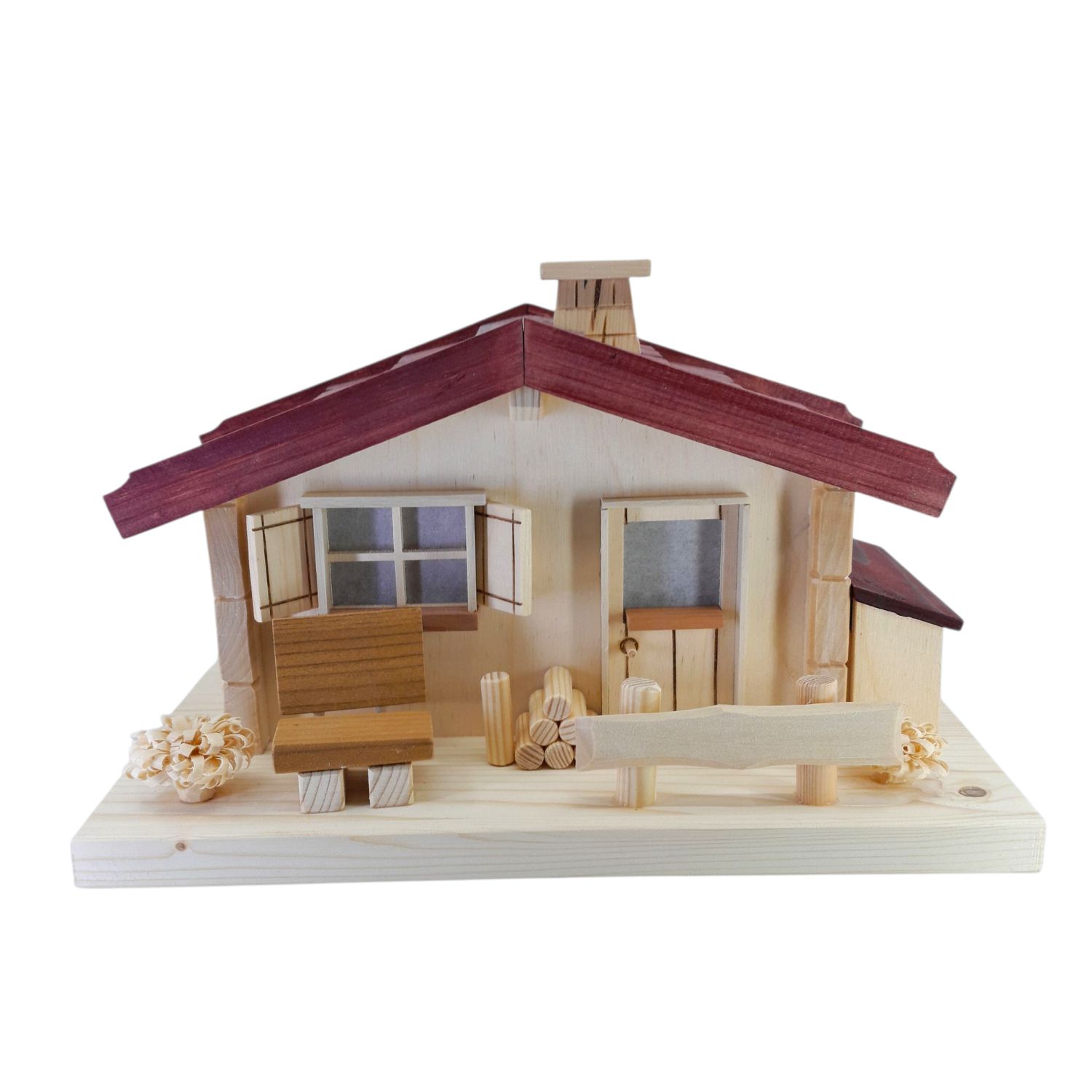Smokehouse with cedar roof and light