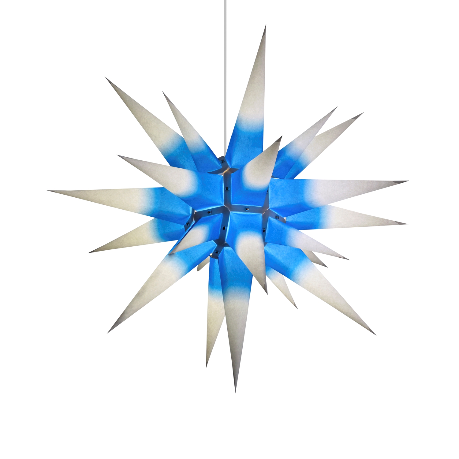 Herrnhuter Star paper 60cm white/blue core