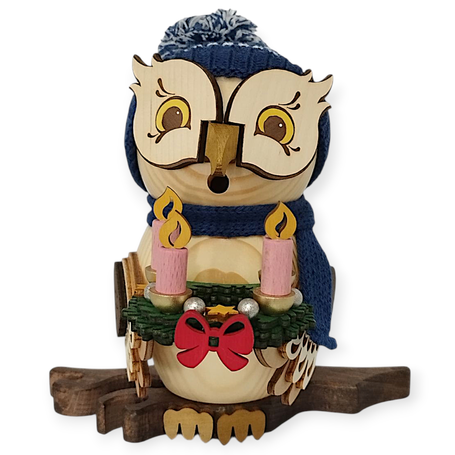 Incense figure owl with wreath of lights