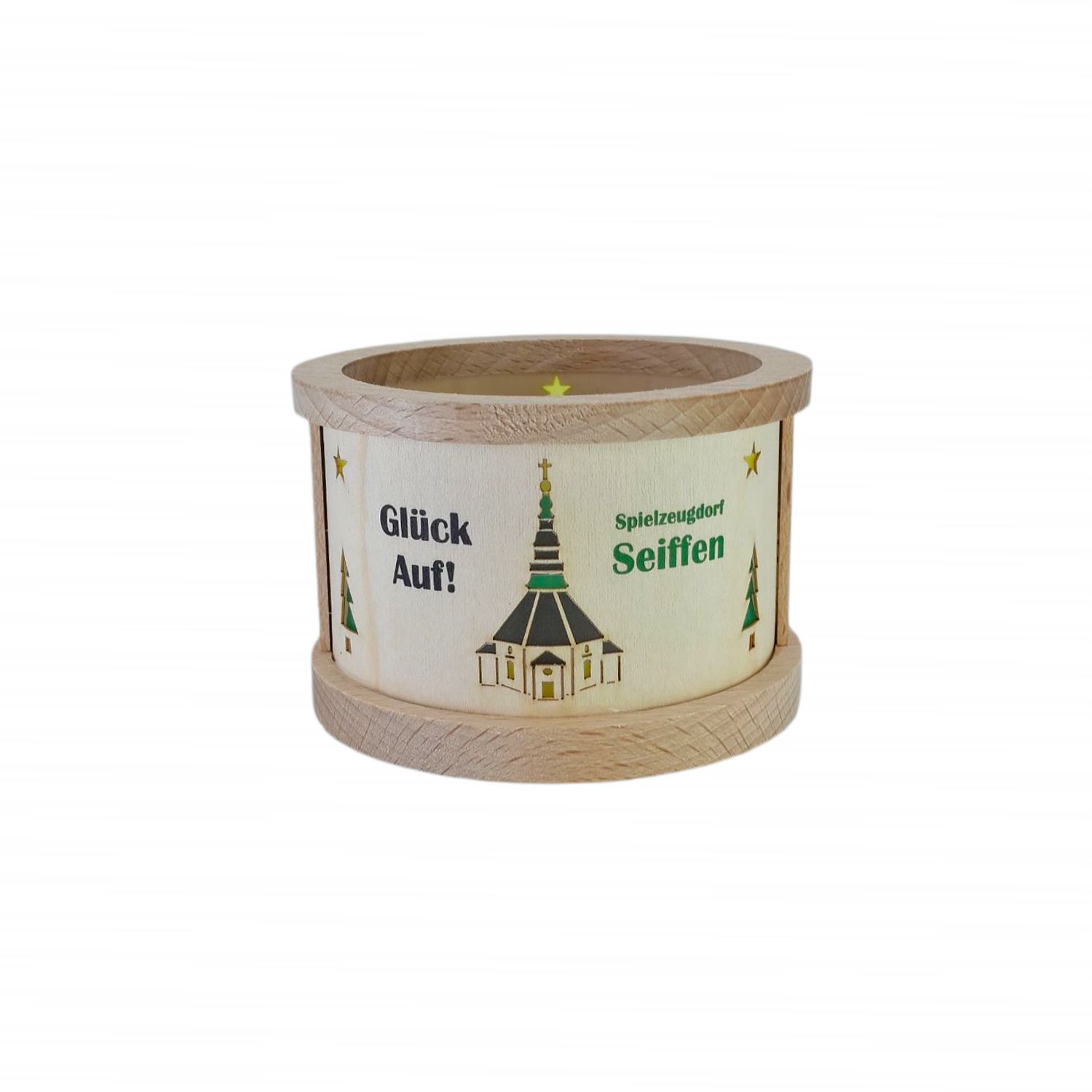Tealight lantern "Glück Auf" Seiffen