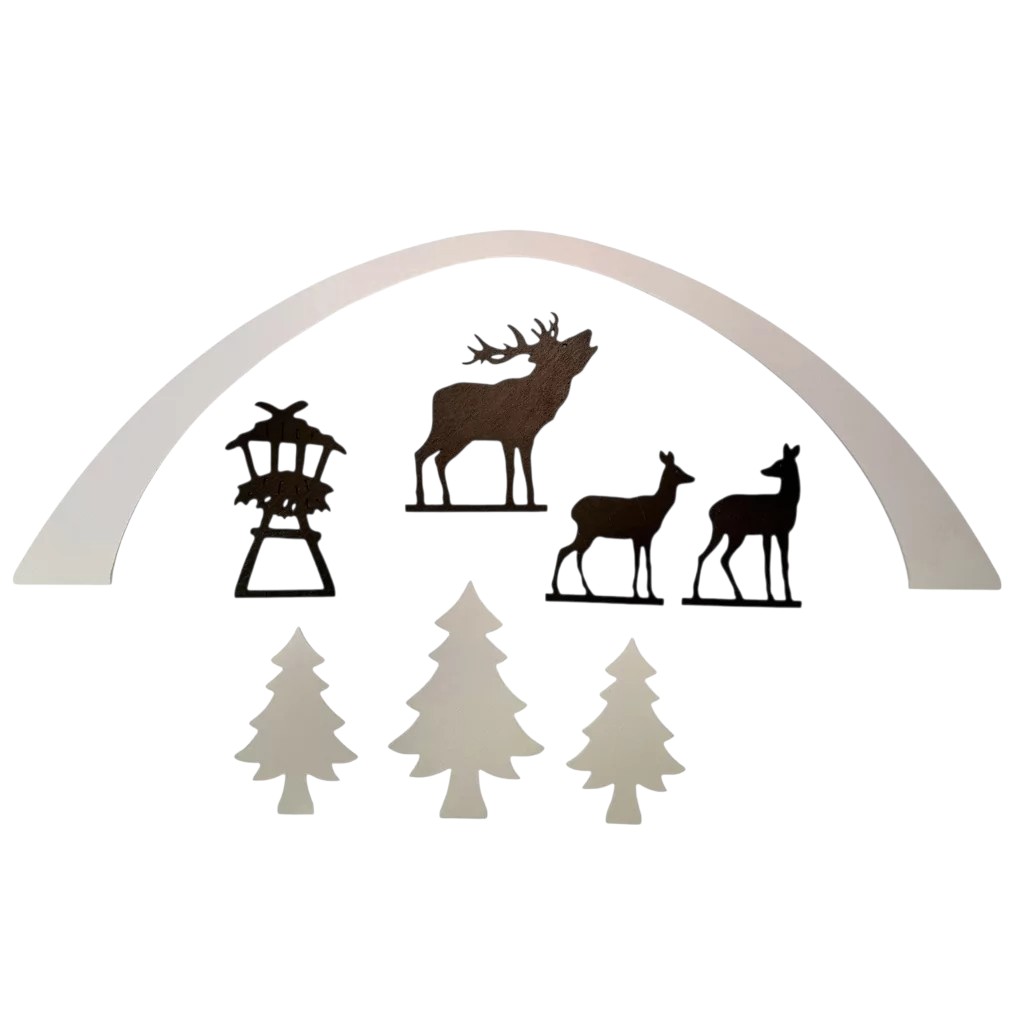 Figure set for decorative base forest 8 pcs.