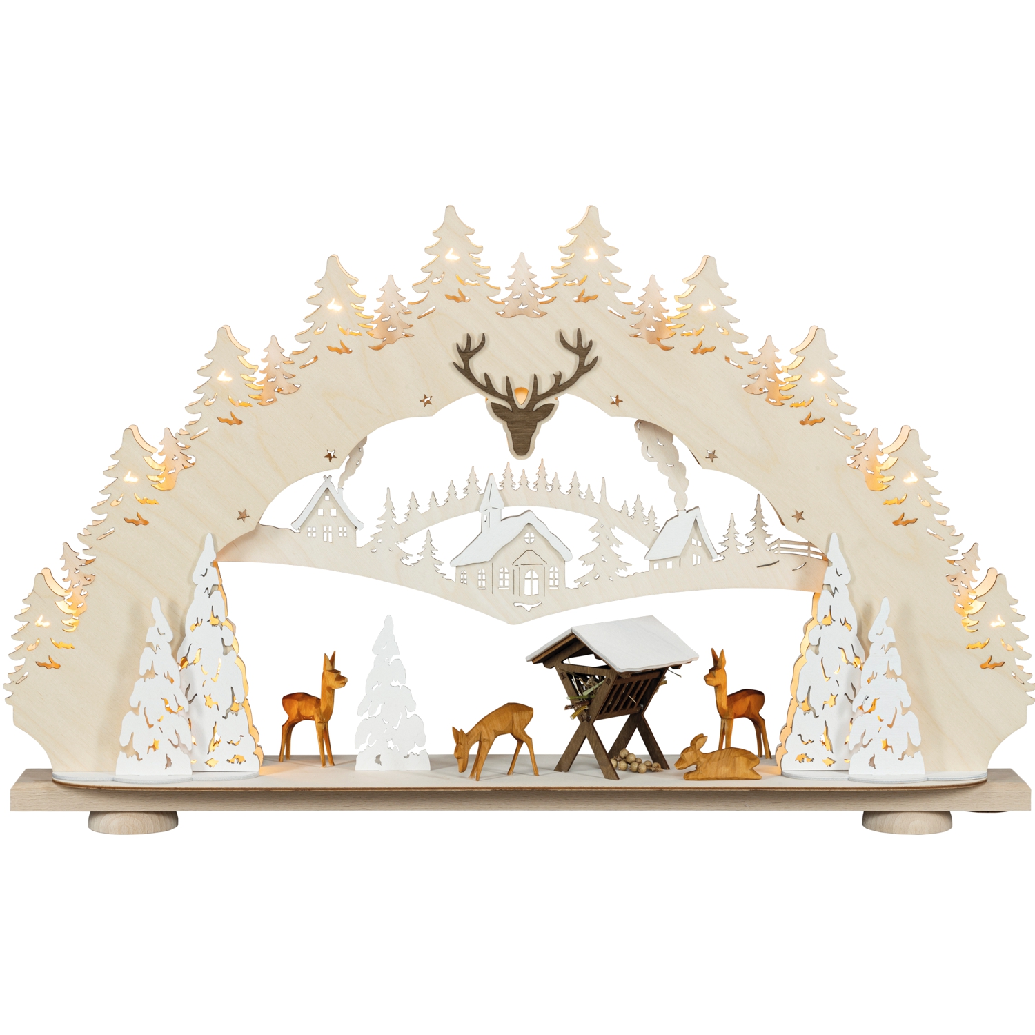 Candle arch deer in the forest, 15-flame