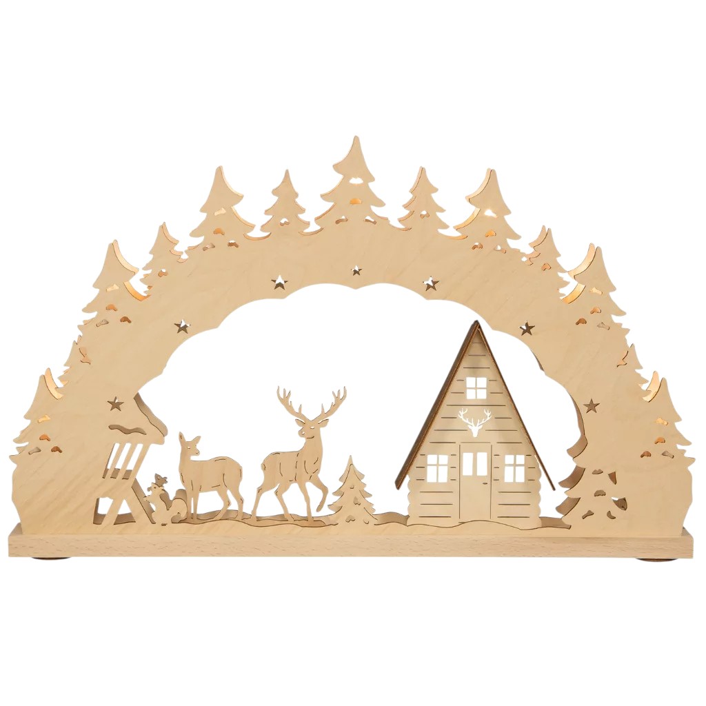 Forest house candle arch, 7-flame
