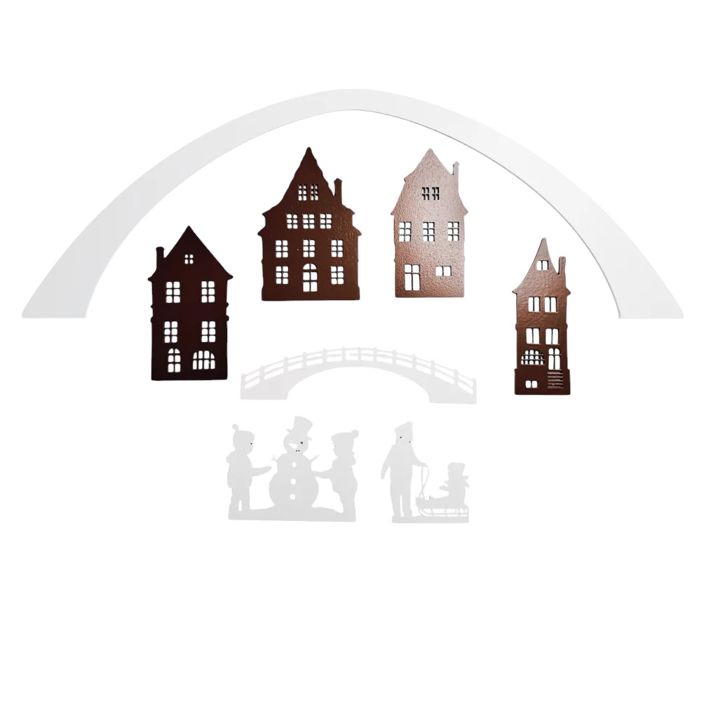 Figure set for decorative base old town 8 pcs.