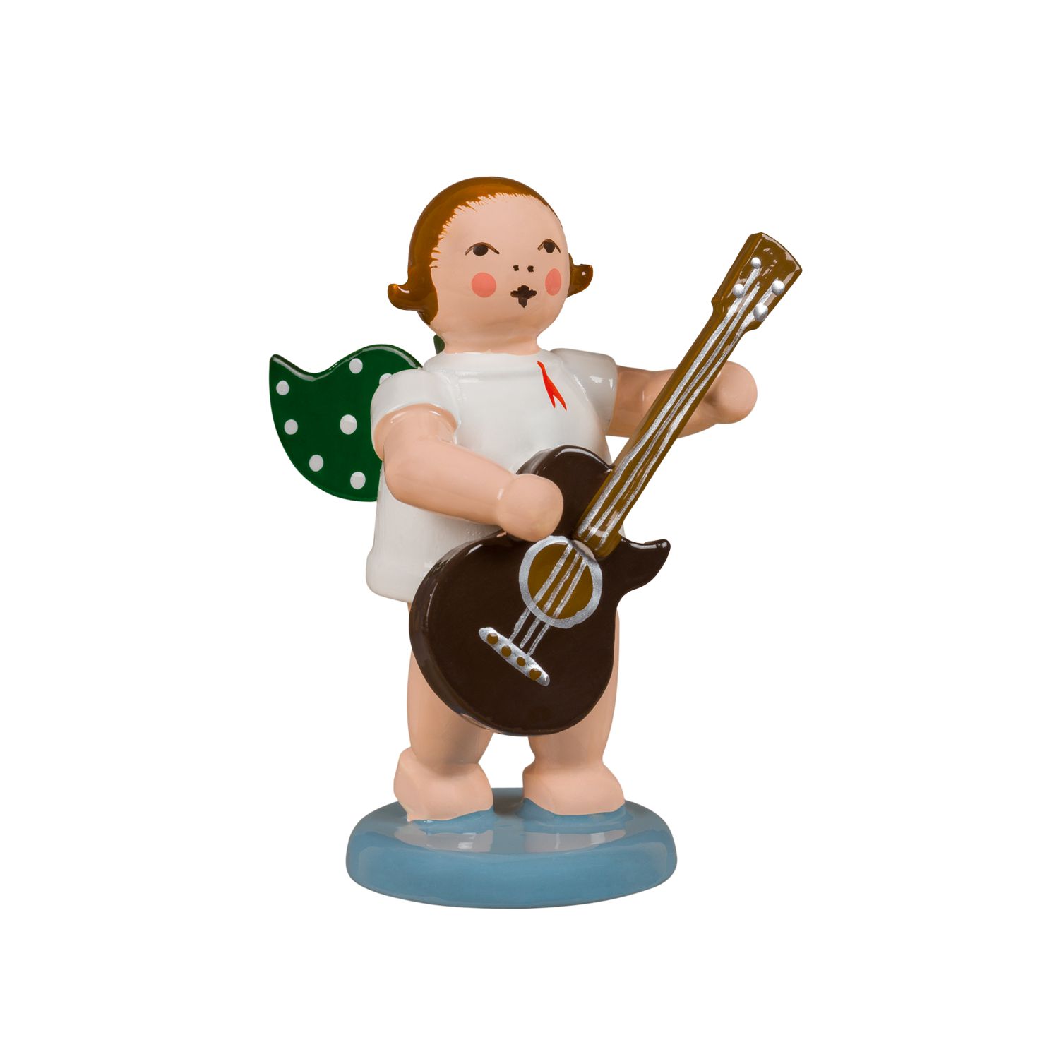 Angel with acoustic guitar, without crown