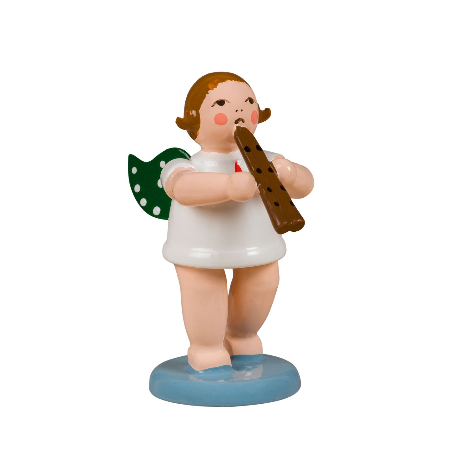 Angel with double flute, without crown