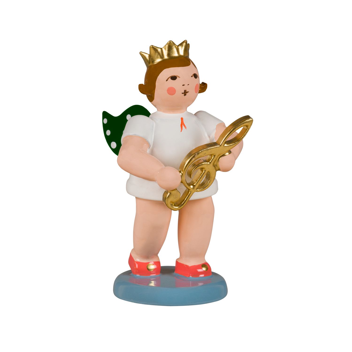 Angel with treble clef, with crown