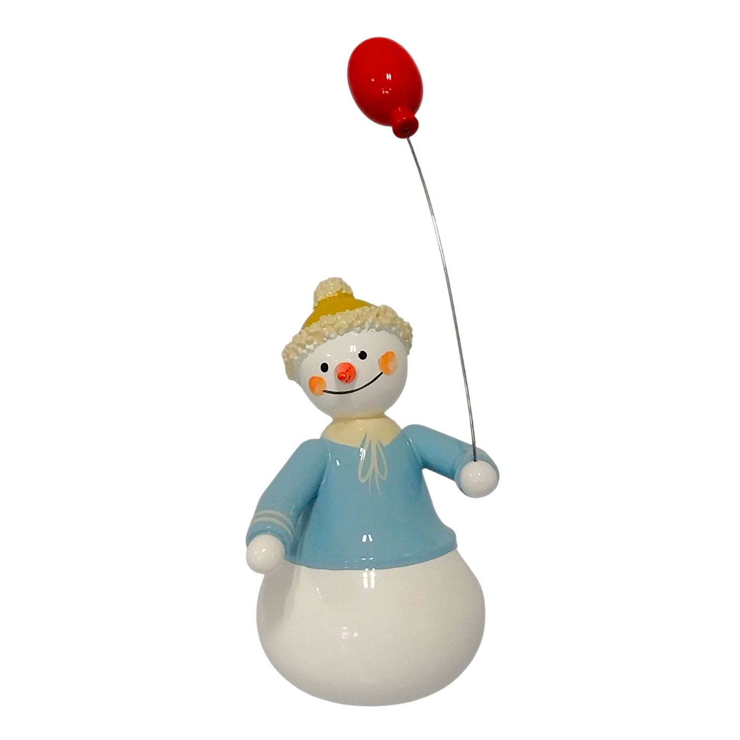 Snowman with balloon, red