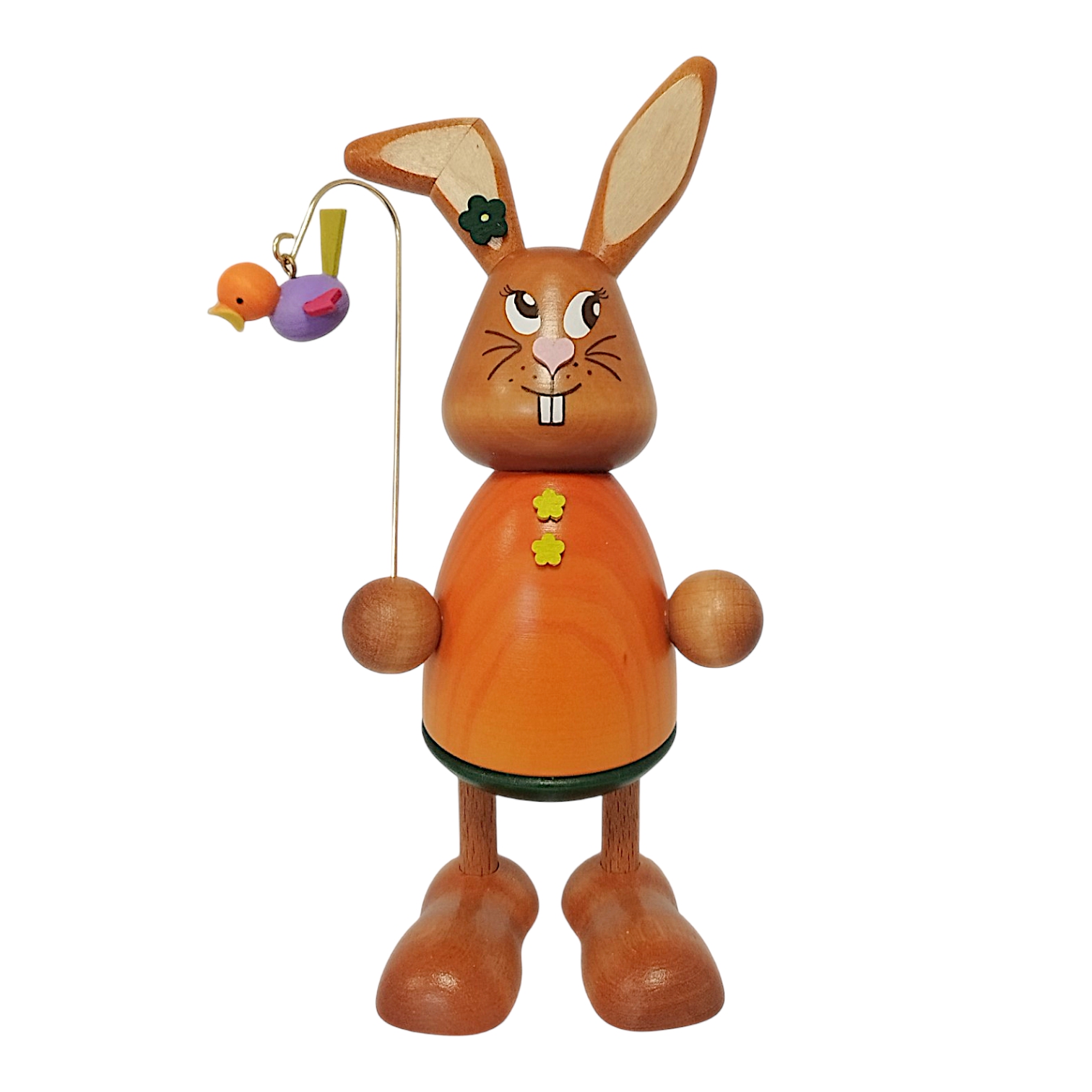 Figurine of a rabbit girl with a bird