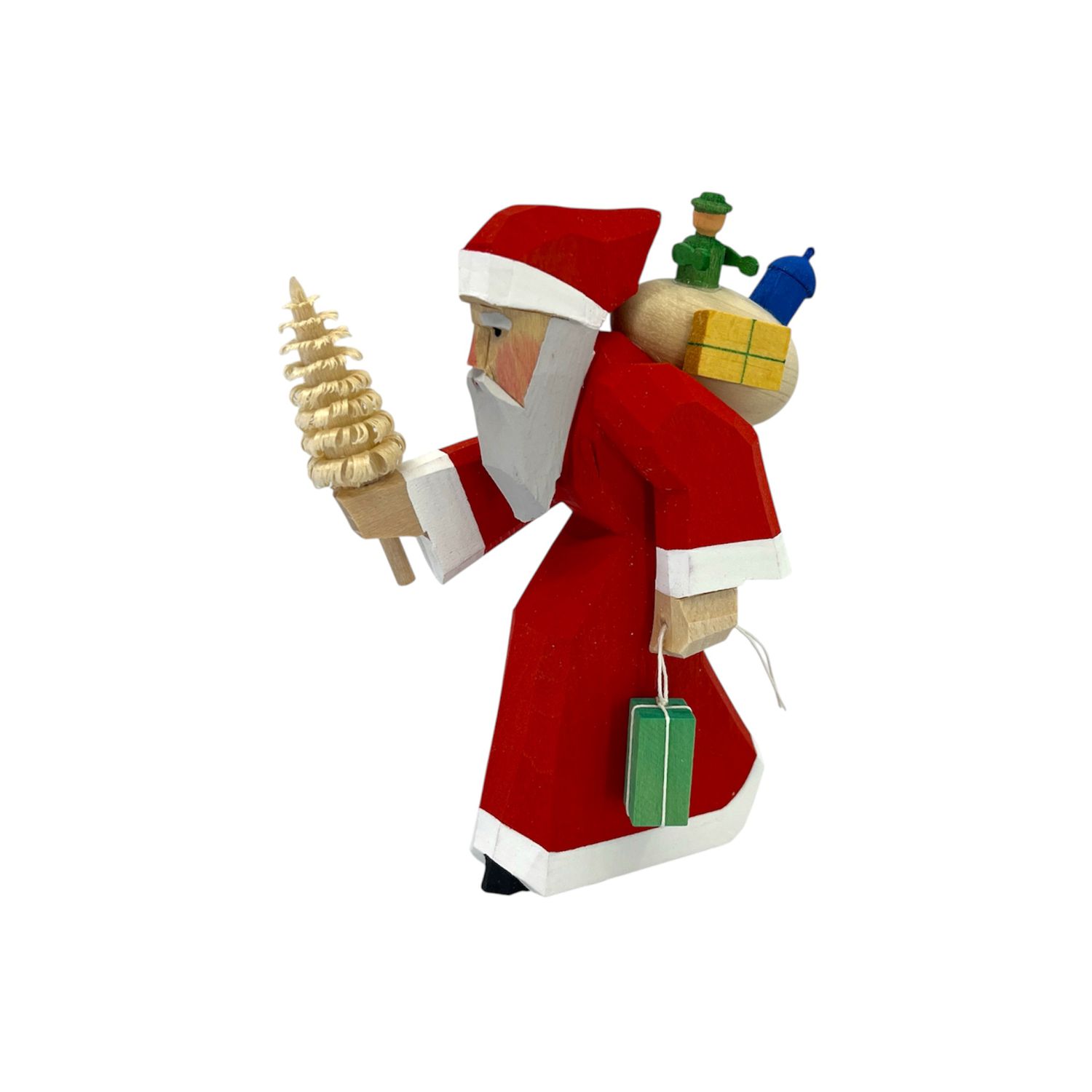 Santa Claus figure with tree