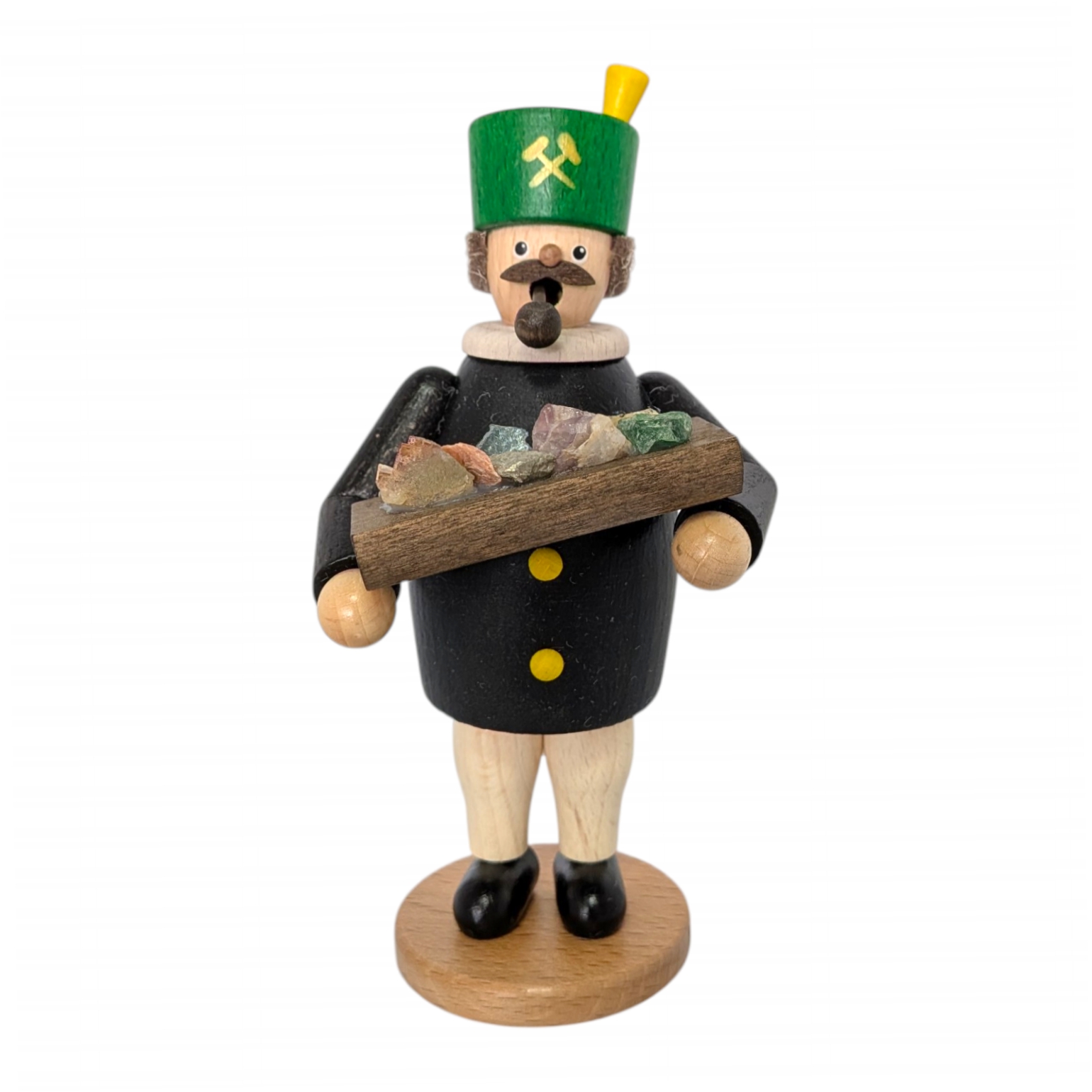 Miner incense smoker with chute