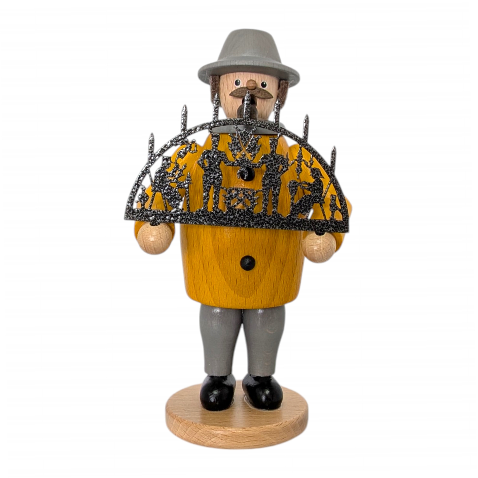 Incense smoker candle arch, yellow