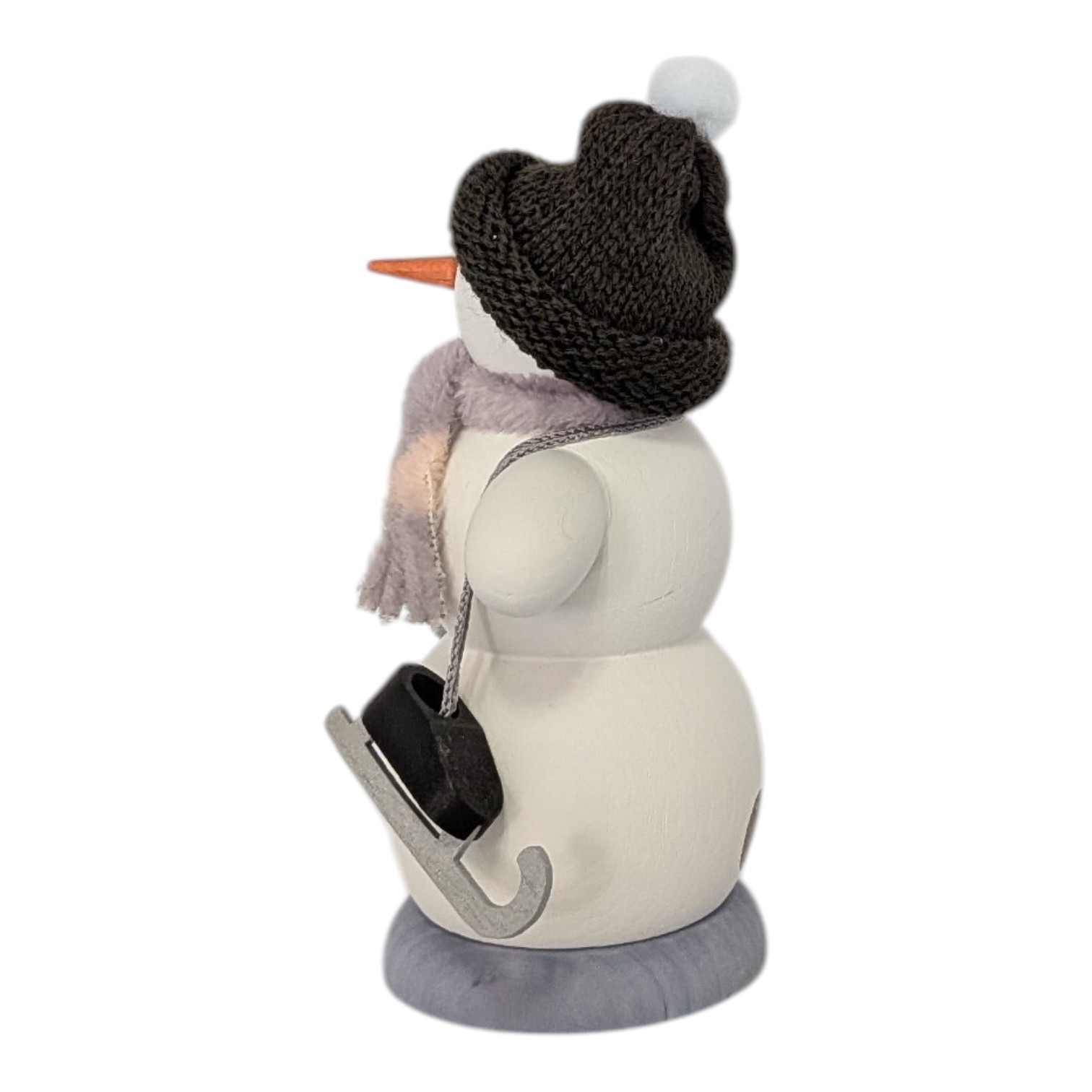 Snowman incense smoker with ice skates