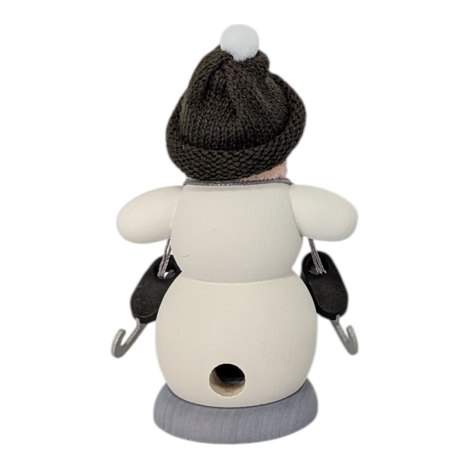 Snowman incense smoker with ice skates