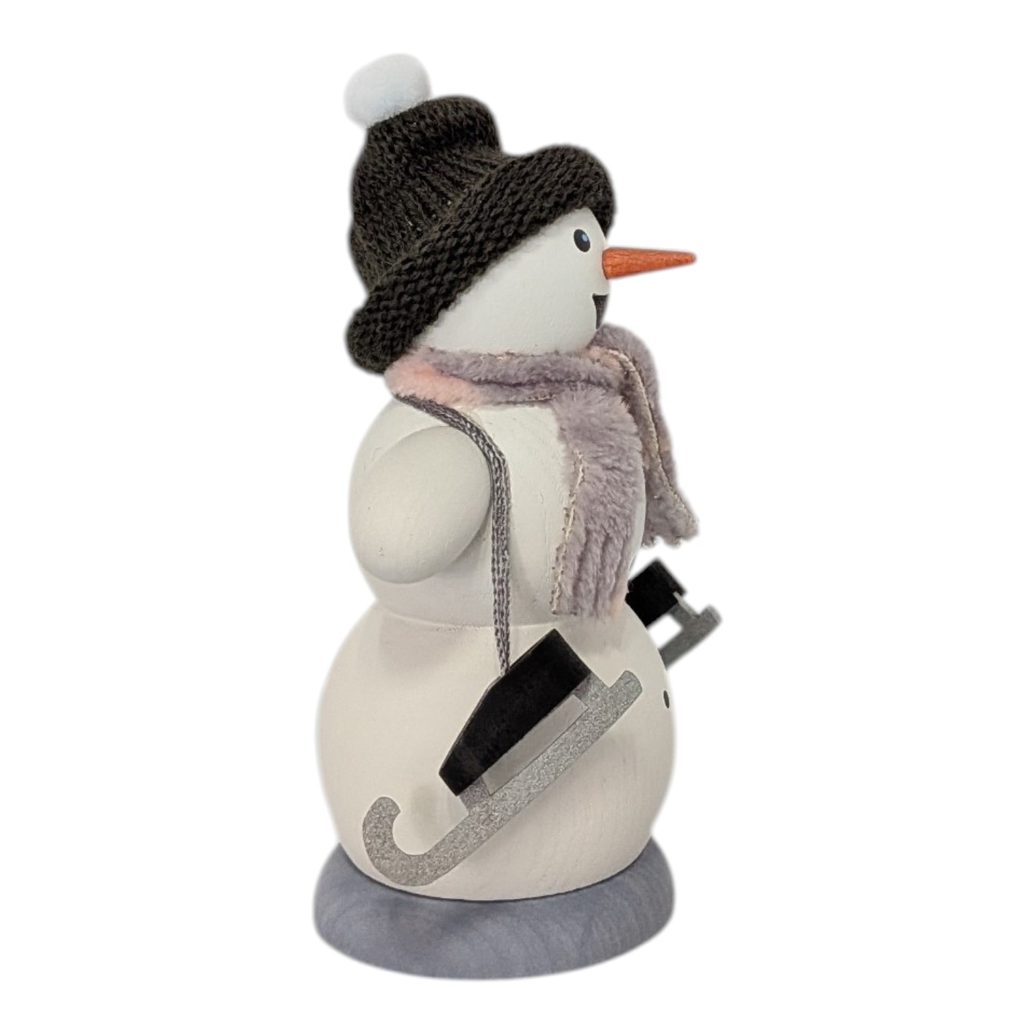 Snowman incense smoker with ice skates
